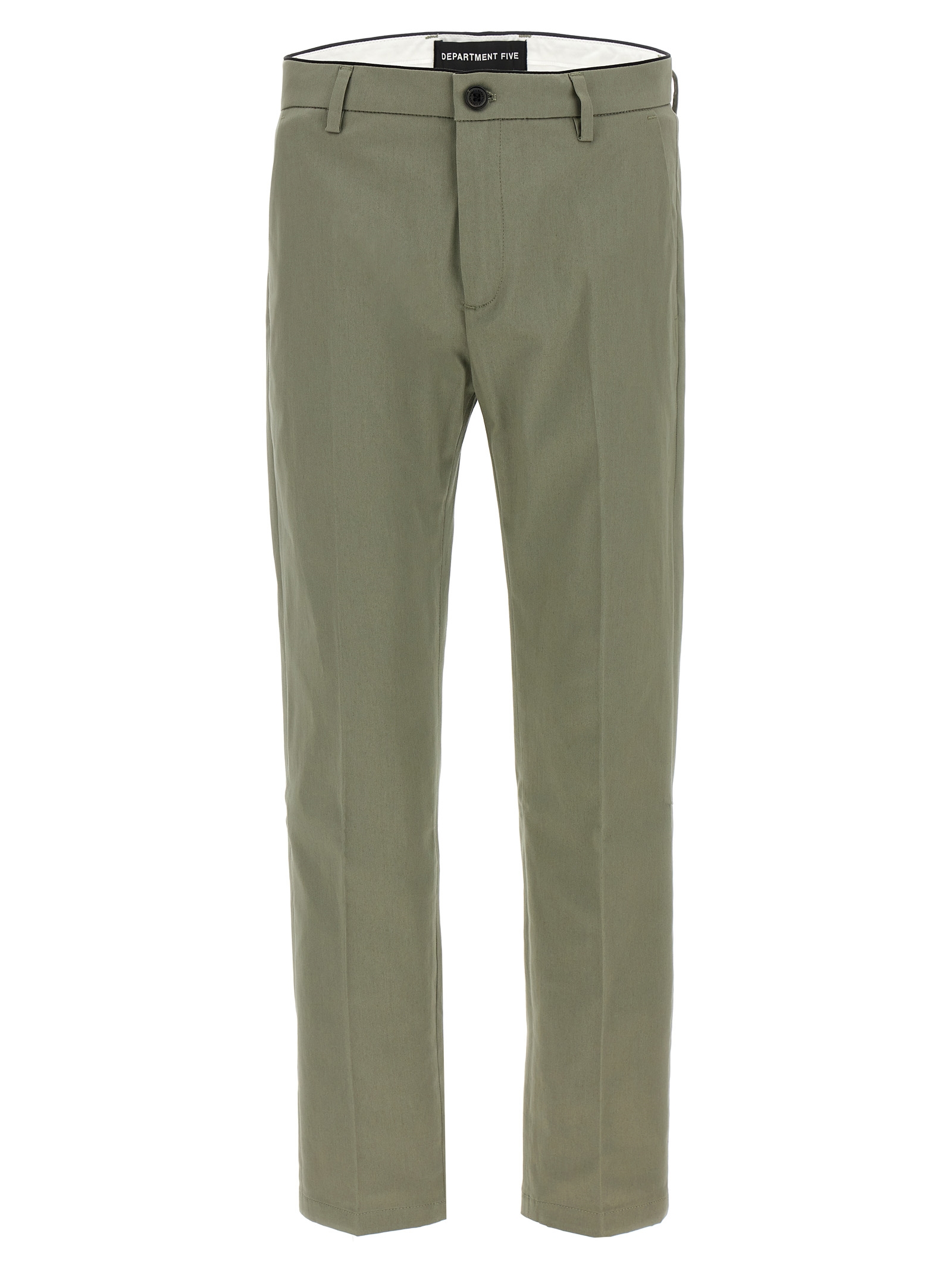 Bicolor Cotton Cropped Pants