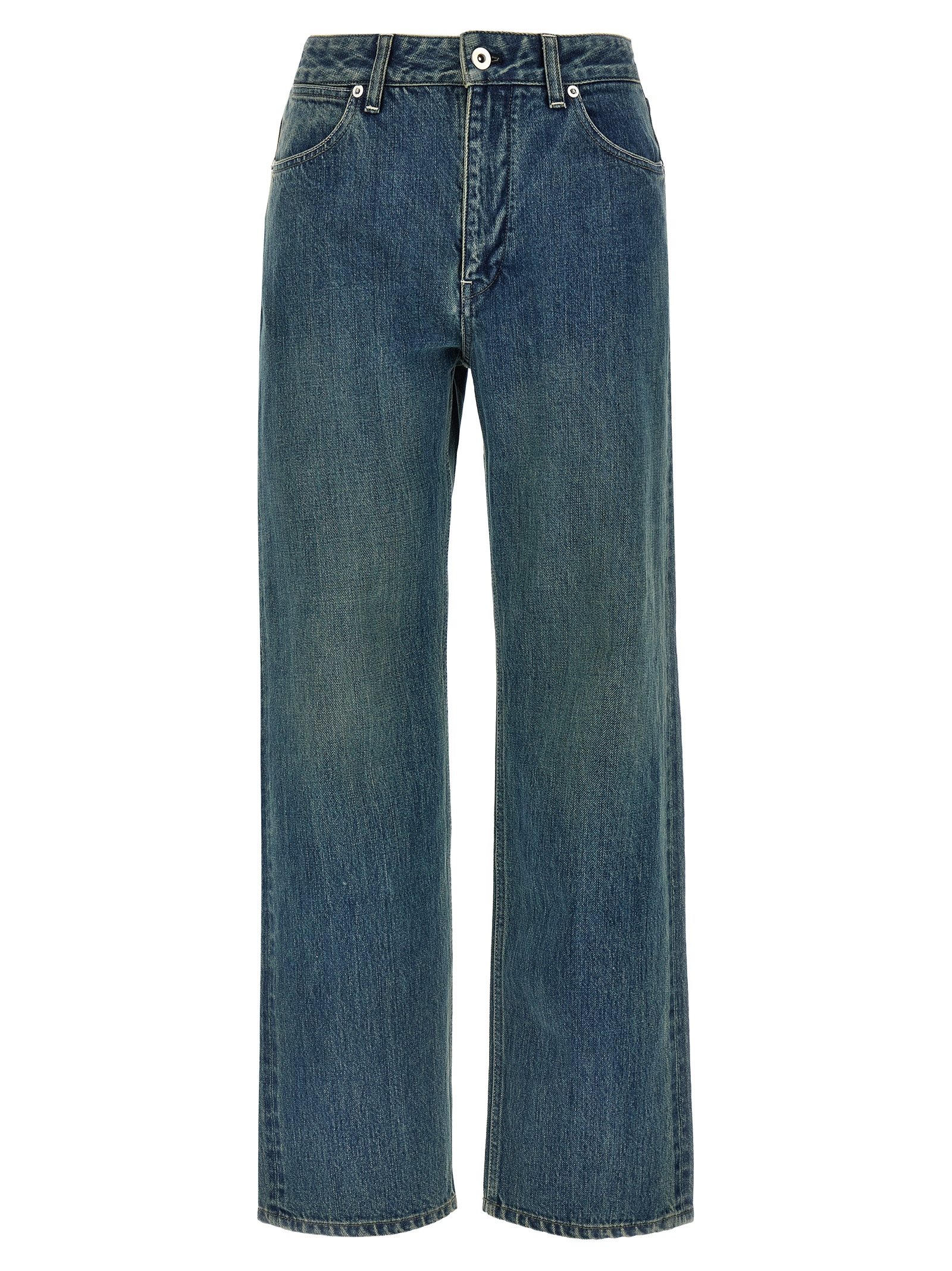 Blue Cotton Slim Fit Jeans
