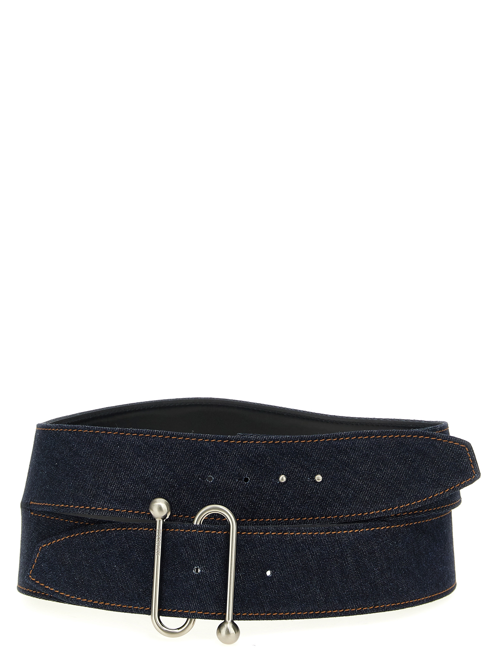 Blue Cotton High-Waist Belt