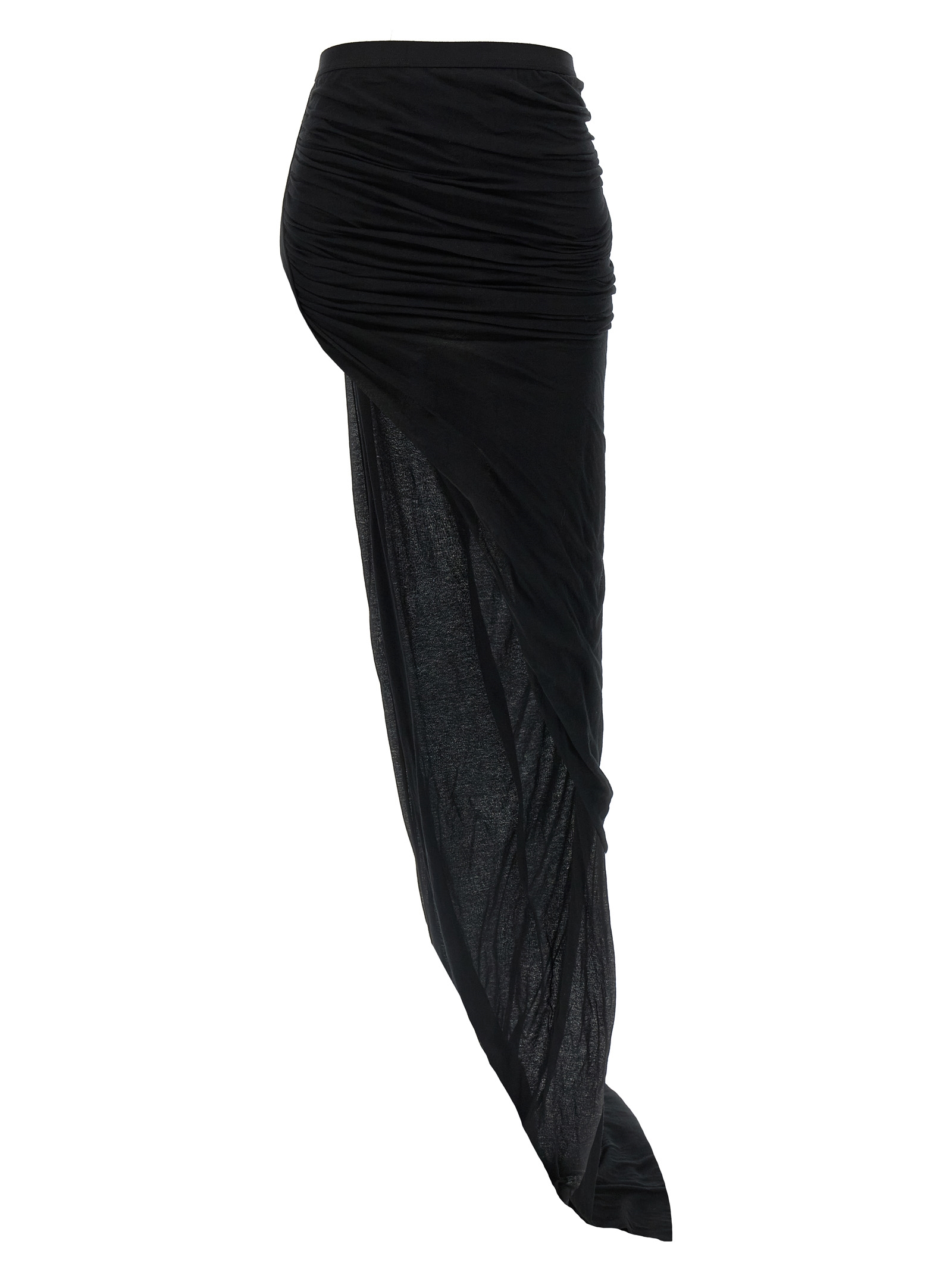 Black Cotton Mini Skirt