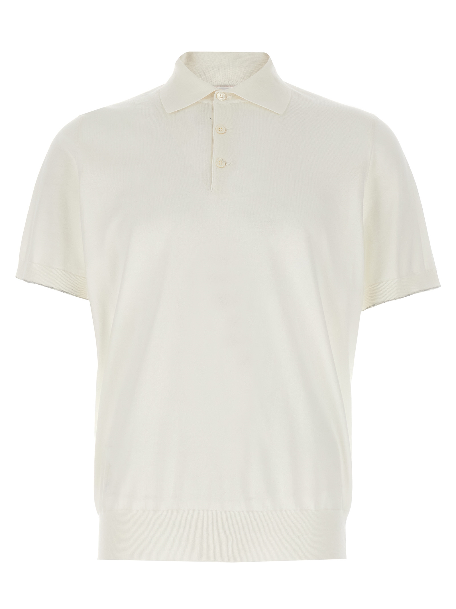 White Cotton Polo Shirt