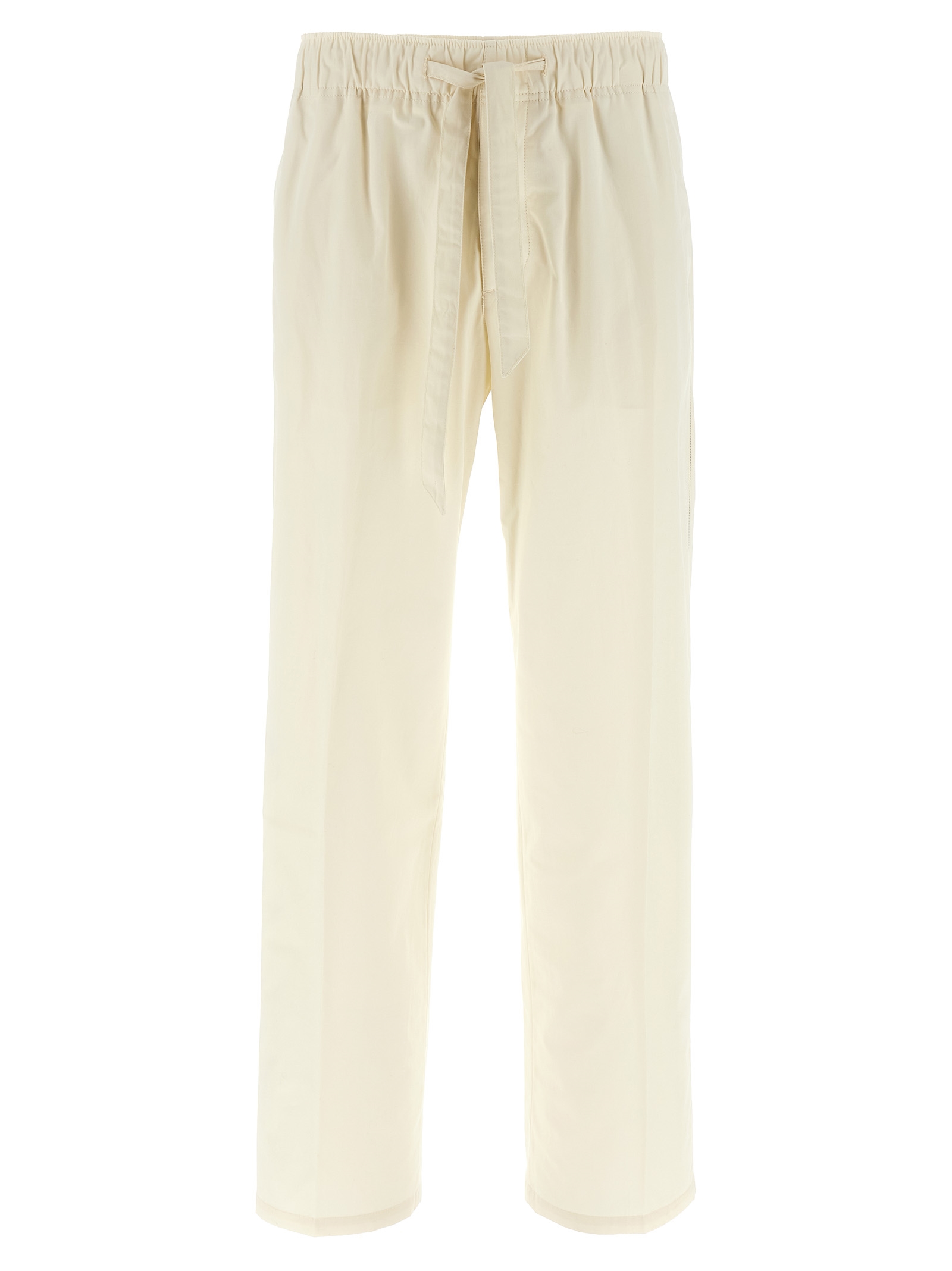 White Cotton Casual Pants