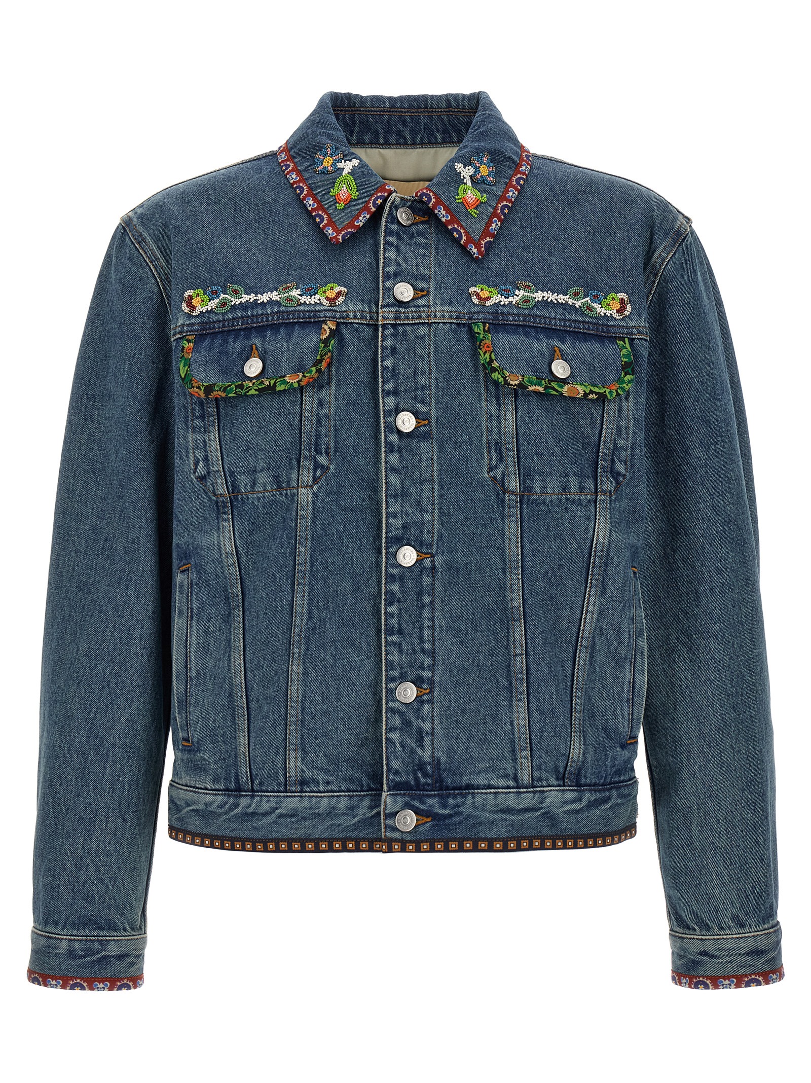 Valentino Garavani Blue Polyamide Denim Jacket Clothing - Men
