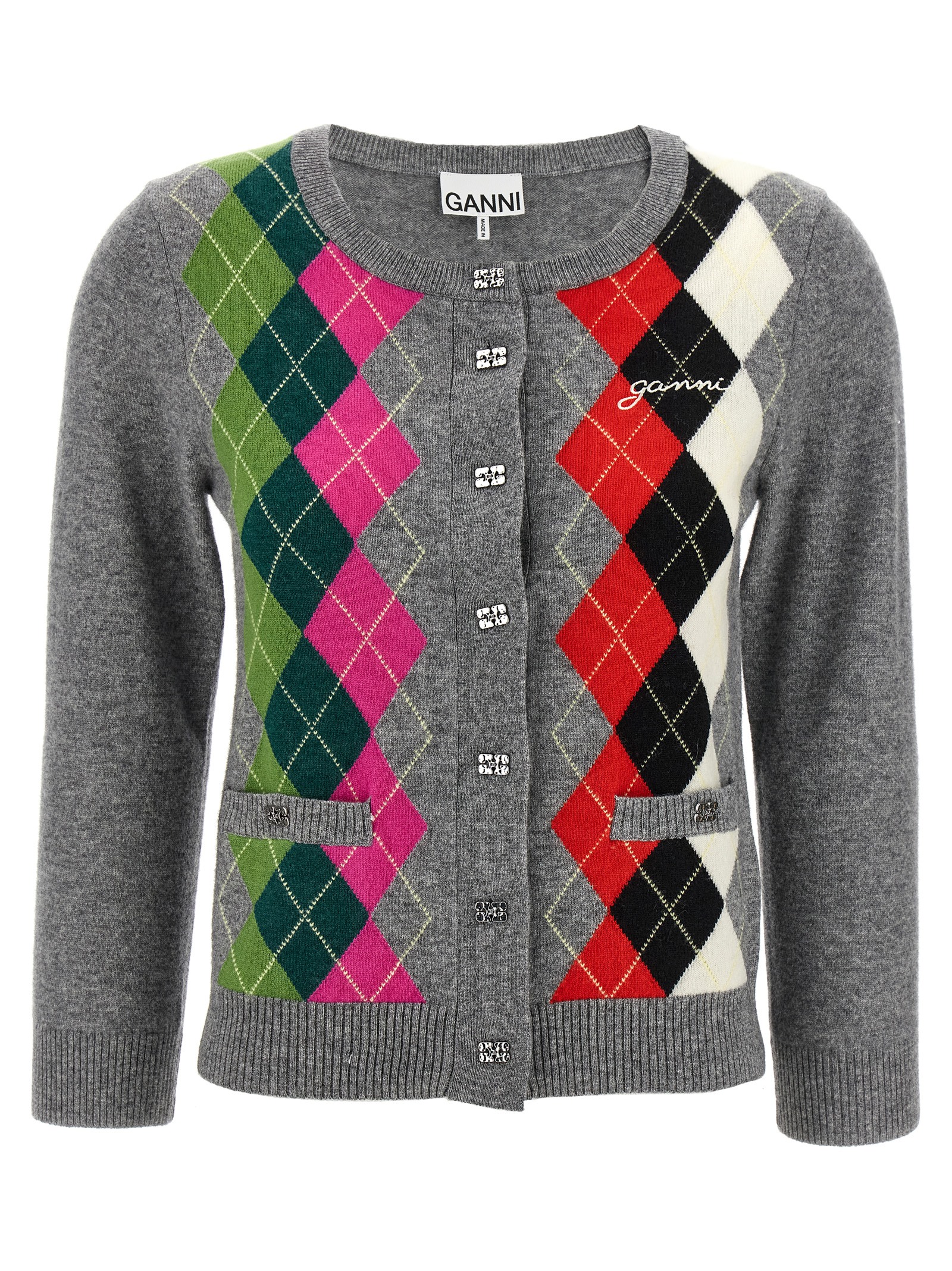 Gray Merino Wool Cardigan
