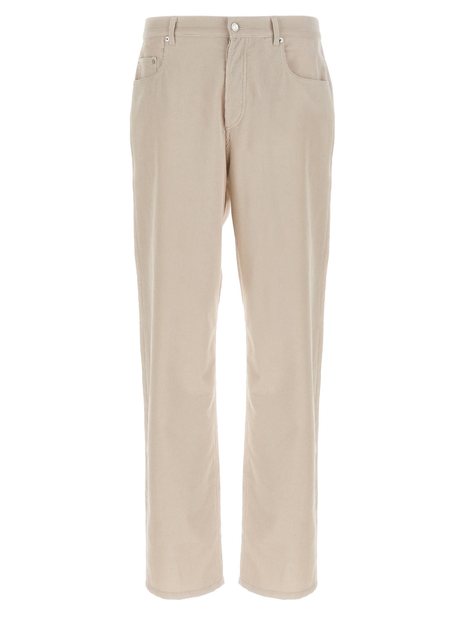White Cotton Casual Pants