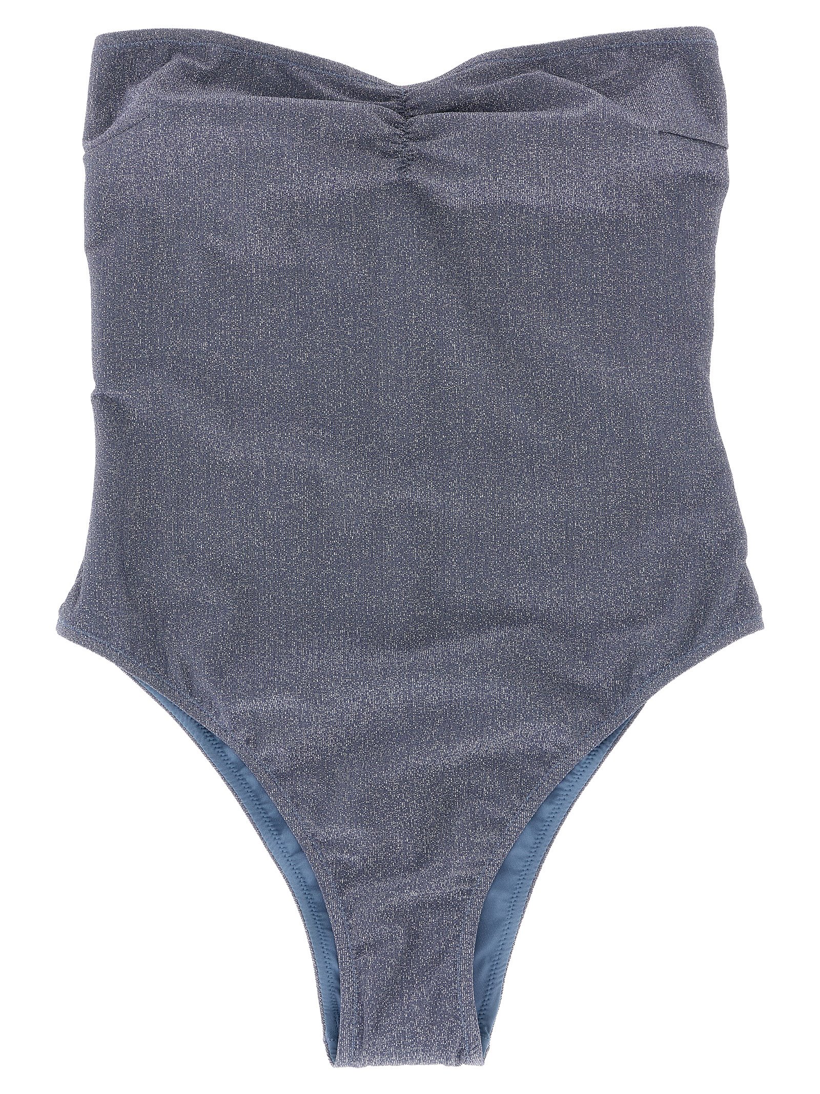 Blue Viscose One-Piece Swimsuit