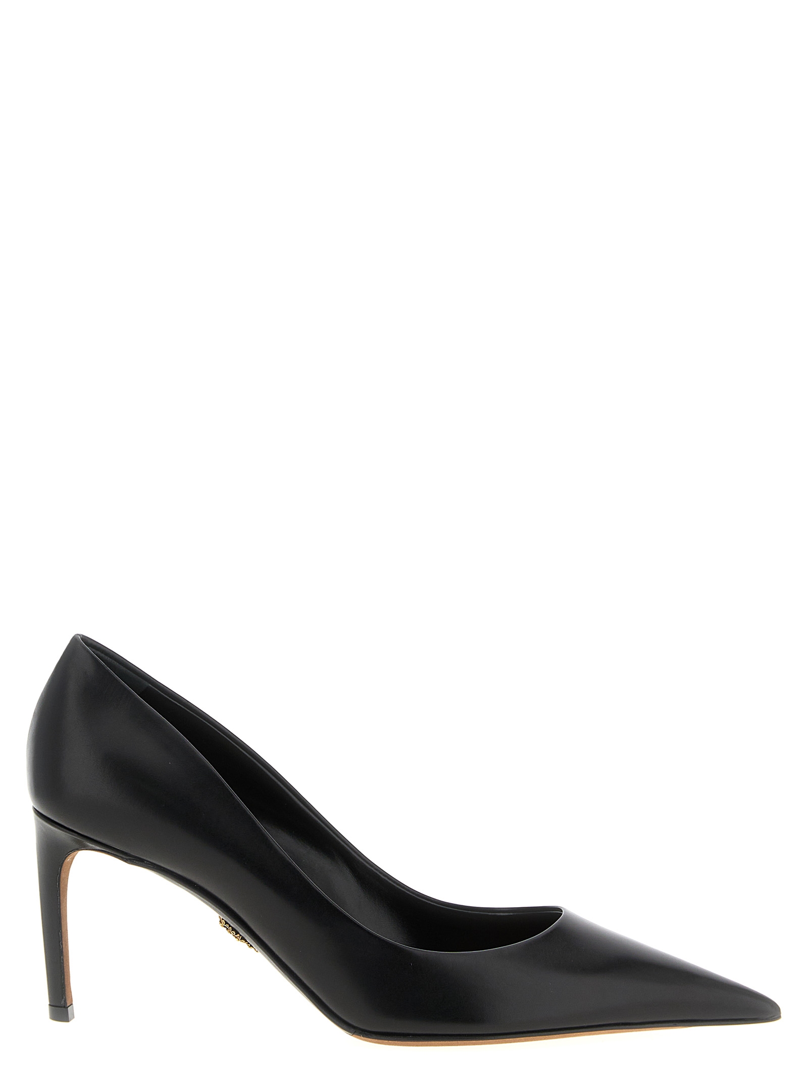 Black Calfskin High Heel Pumps