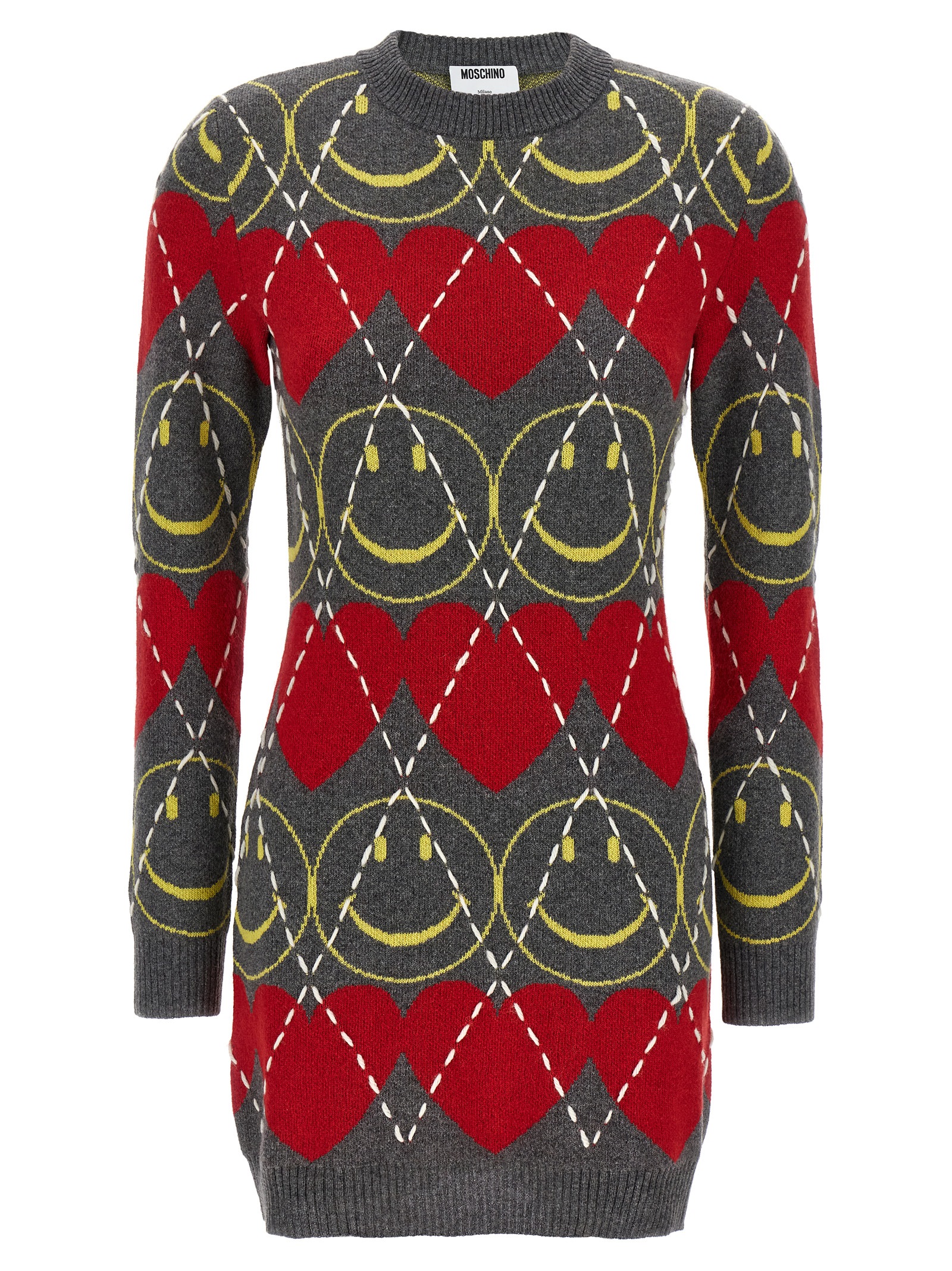 Moschino Multicolor Wool Short Dress - Women