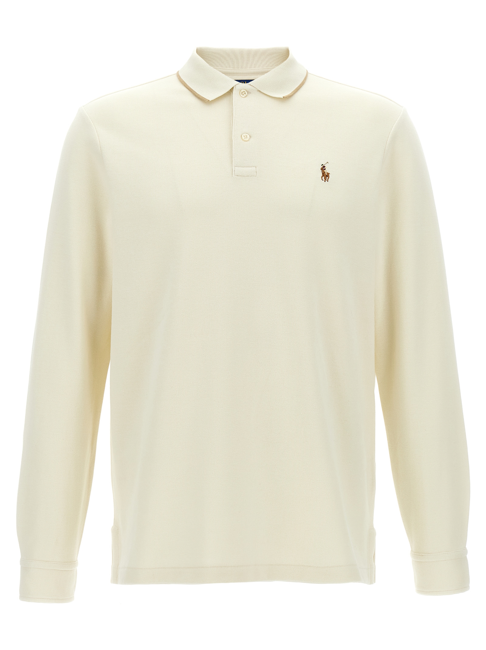 Beige Cotton Polo Shirt