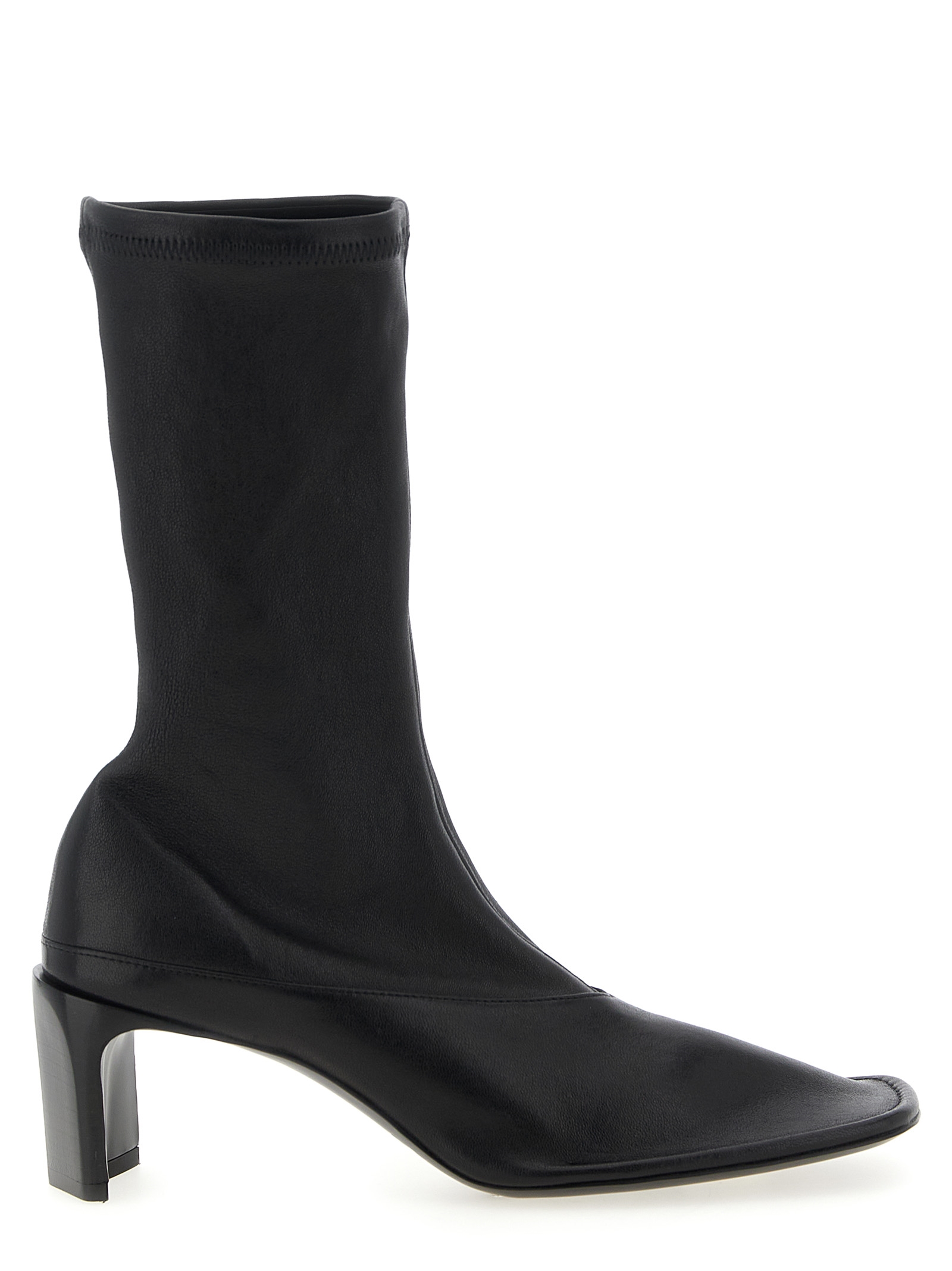 Jil Sander Black Lamb Leather Ankle Boots - Women