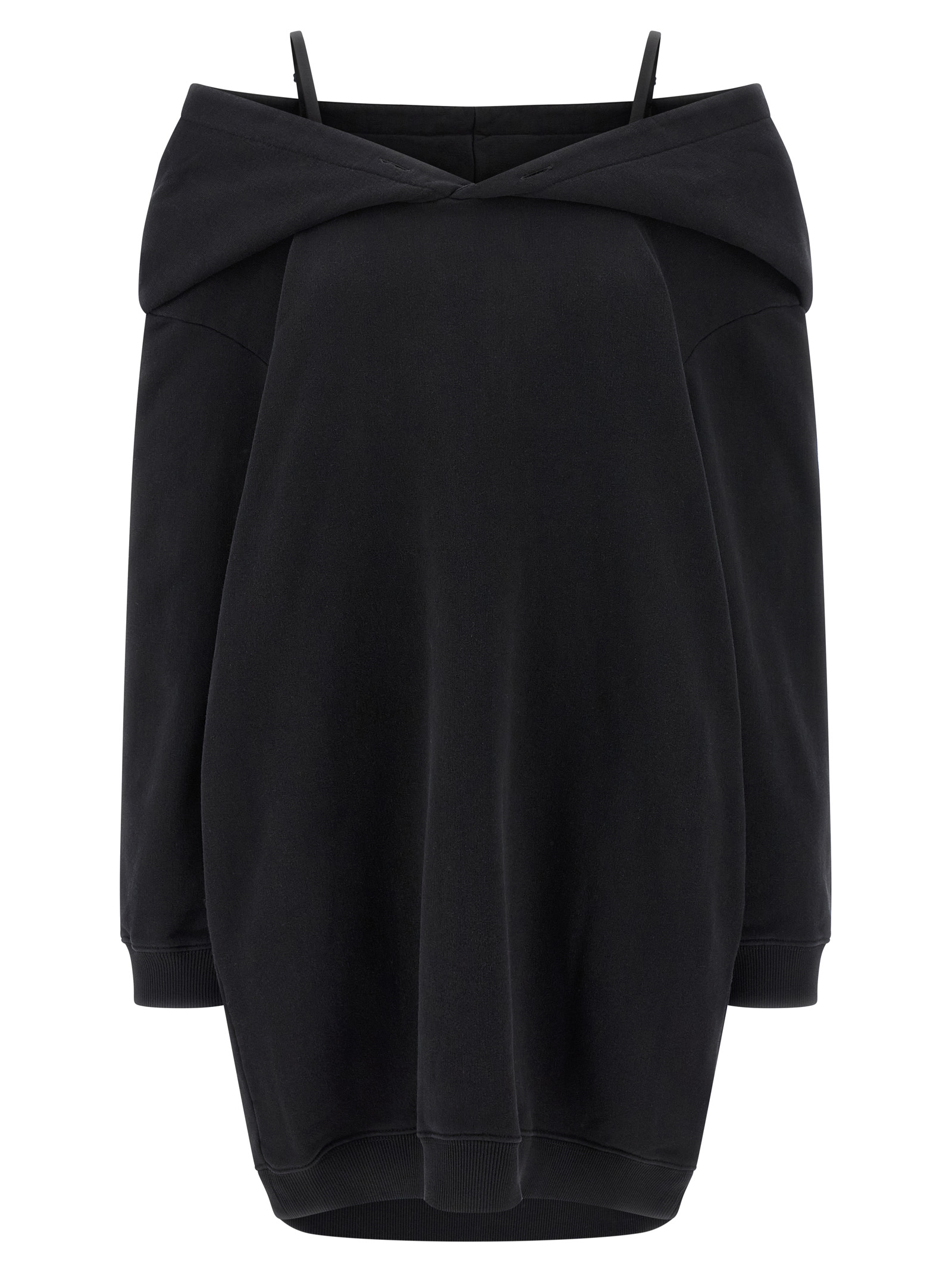 Black Cotton Short Dress