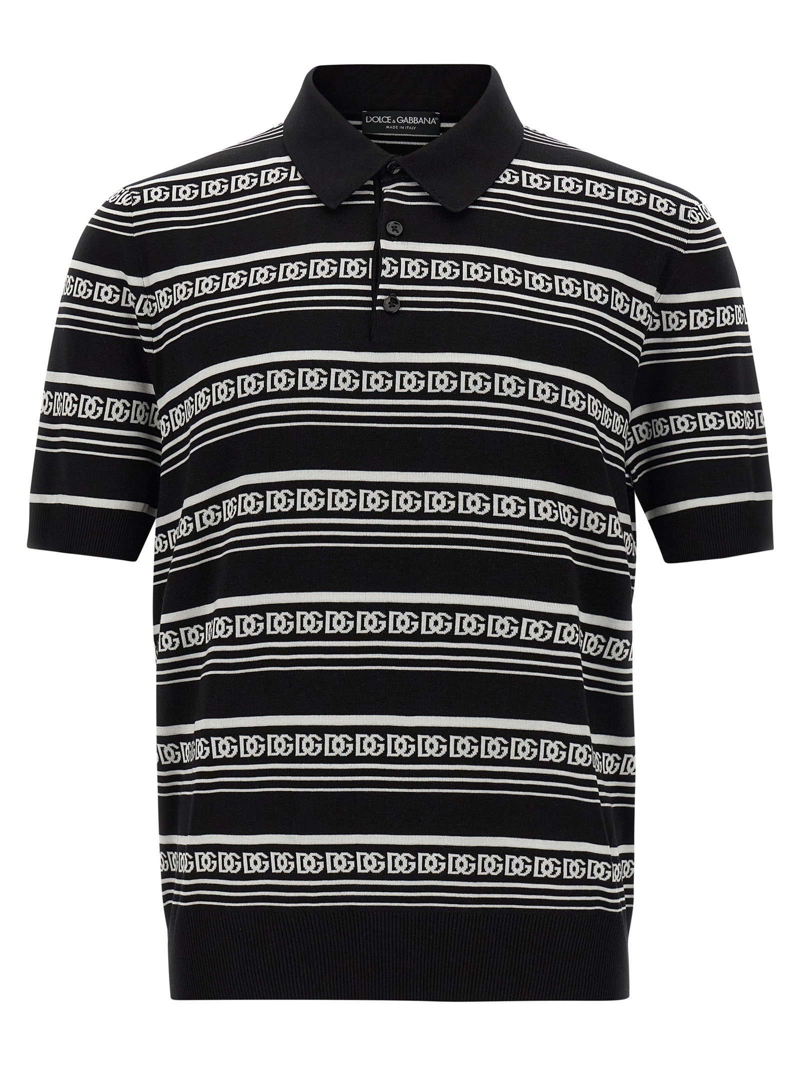 Bicolor Silk Polo Shirt