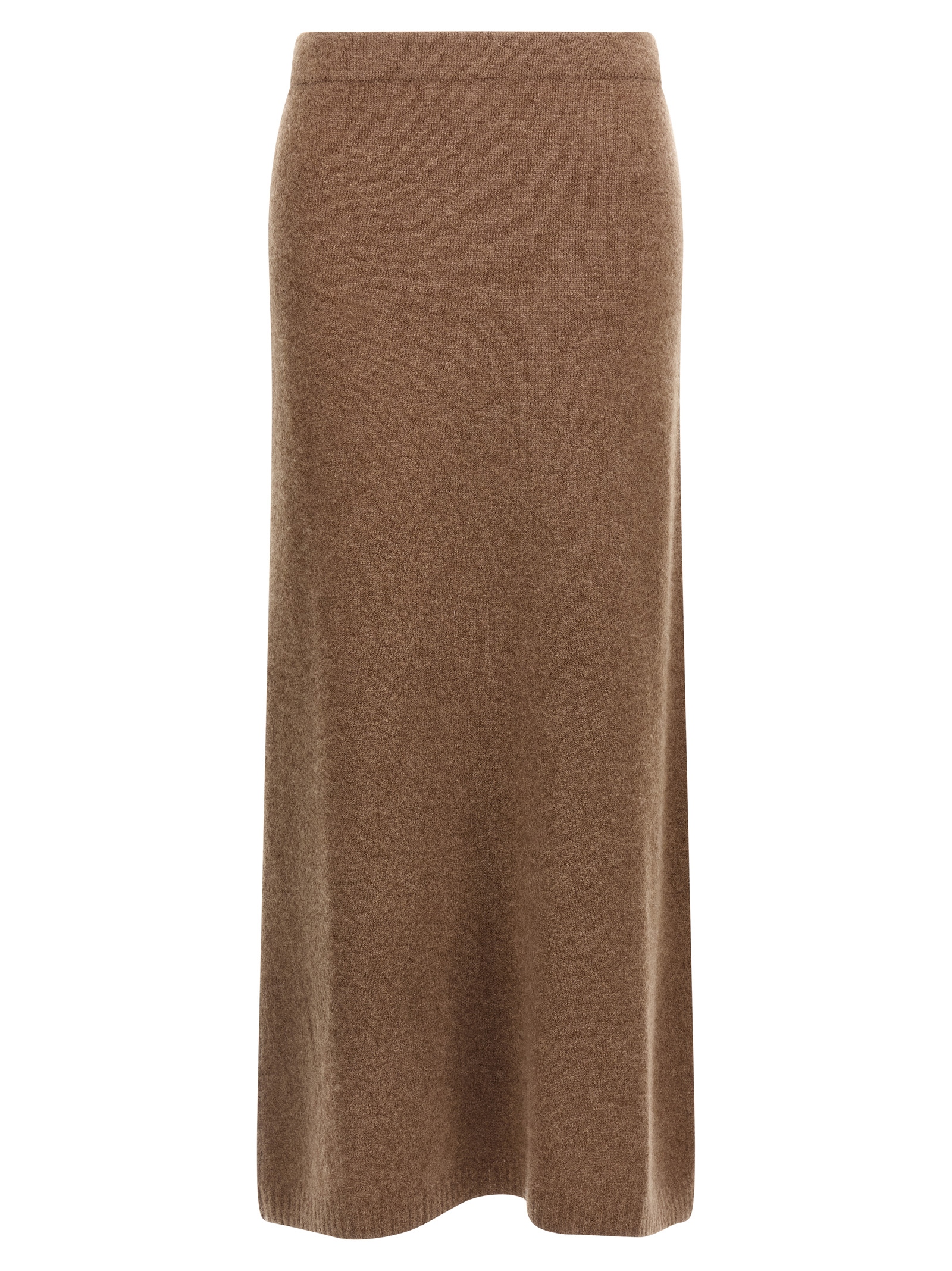 Max Mara Gray Cashmere Midi Women's Skirt