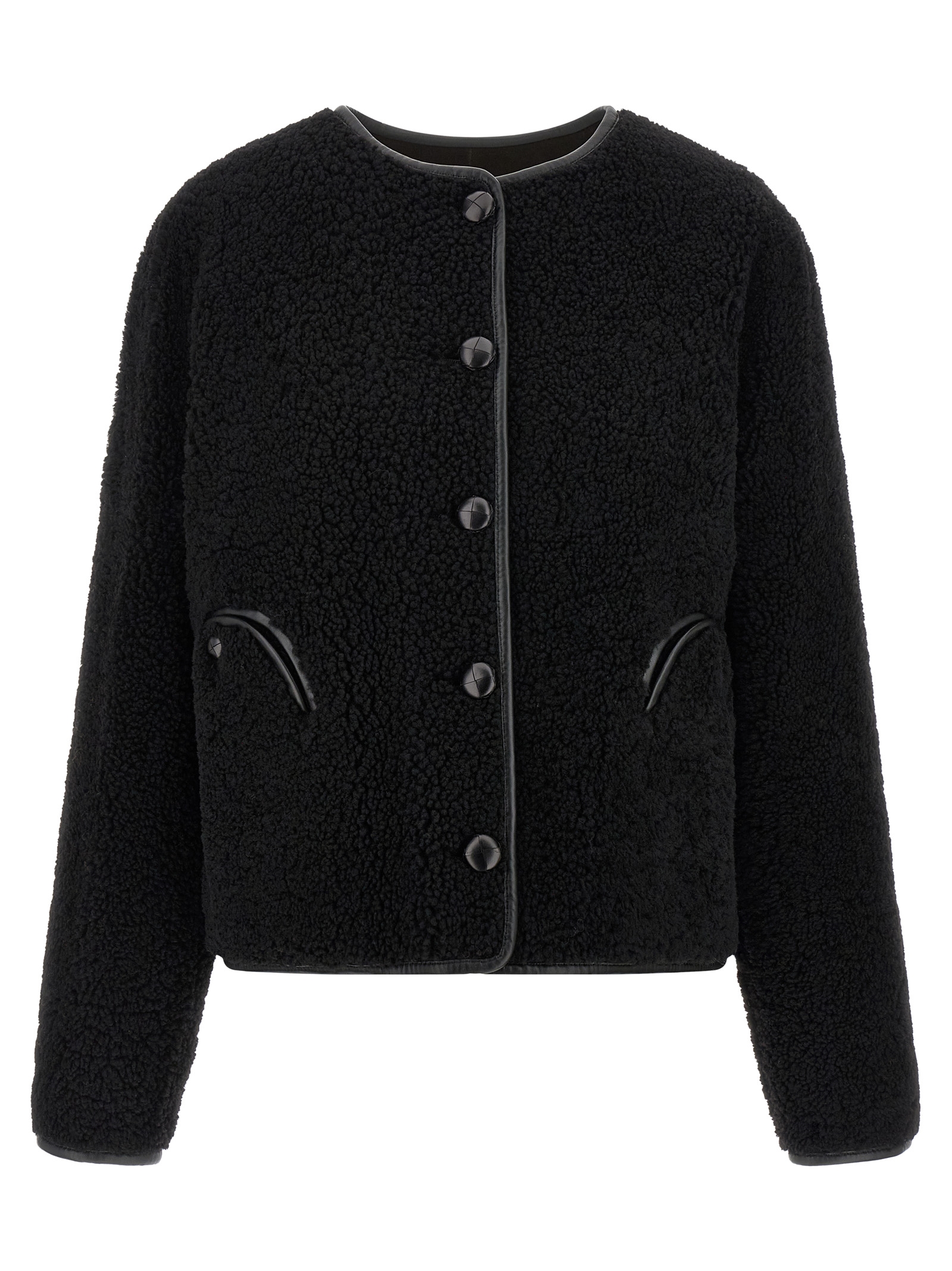 Black Lamb Leather Shell Jacket