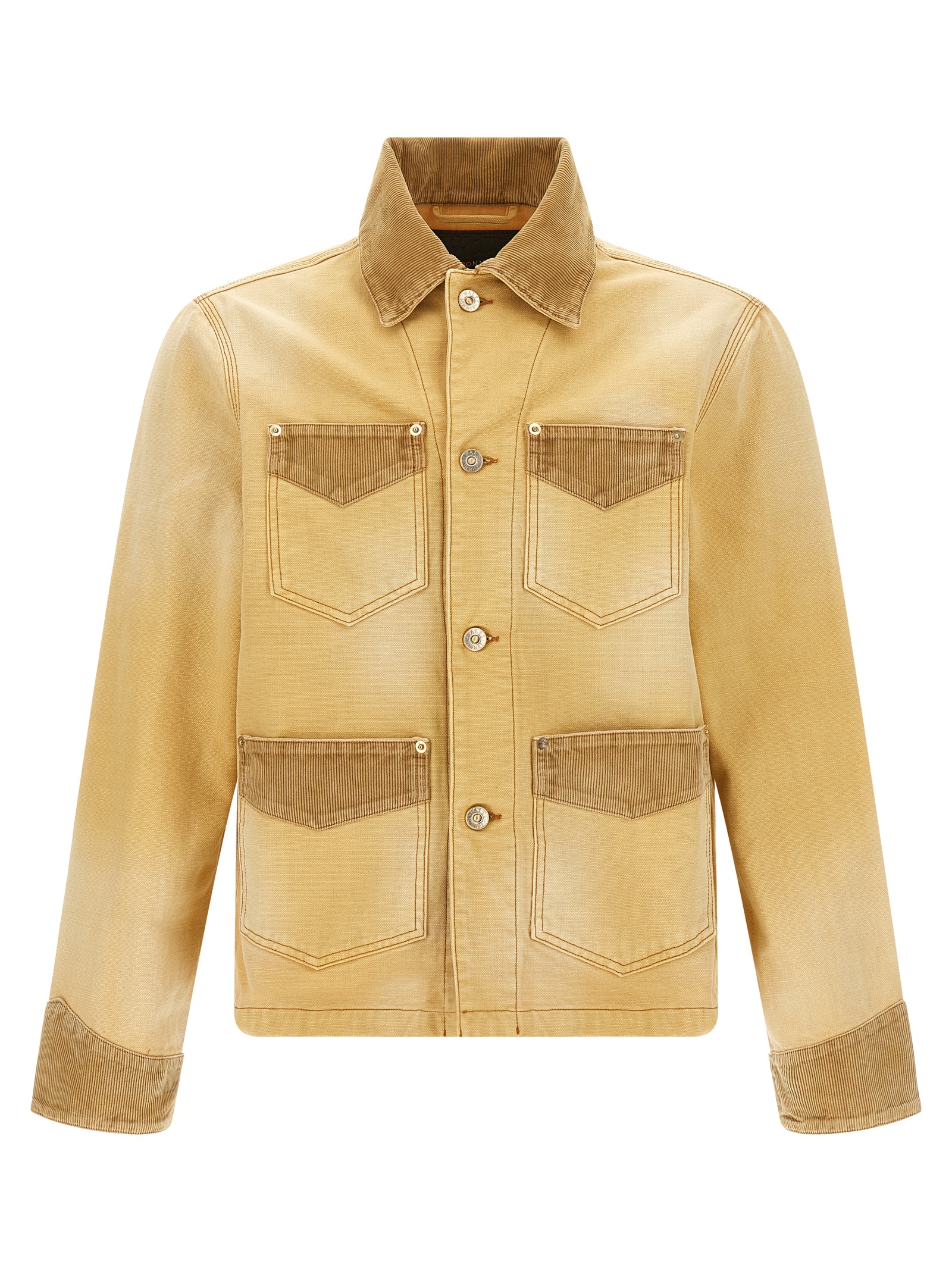 Beige Cotton Denim Jacket