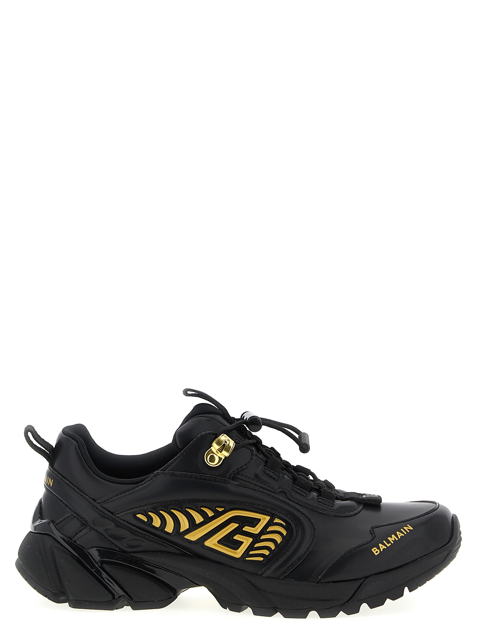 Black Nylon Athletic Sneakers