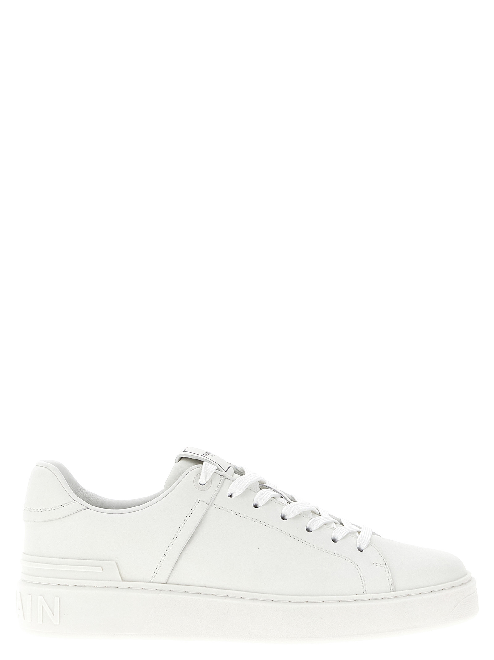 White Calfskin Low Top Sneakers