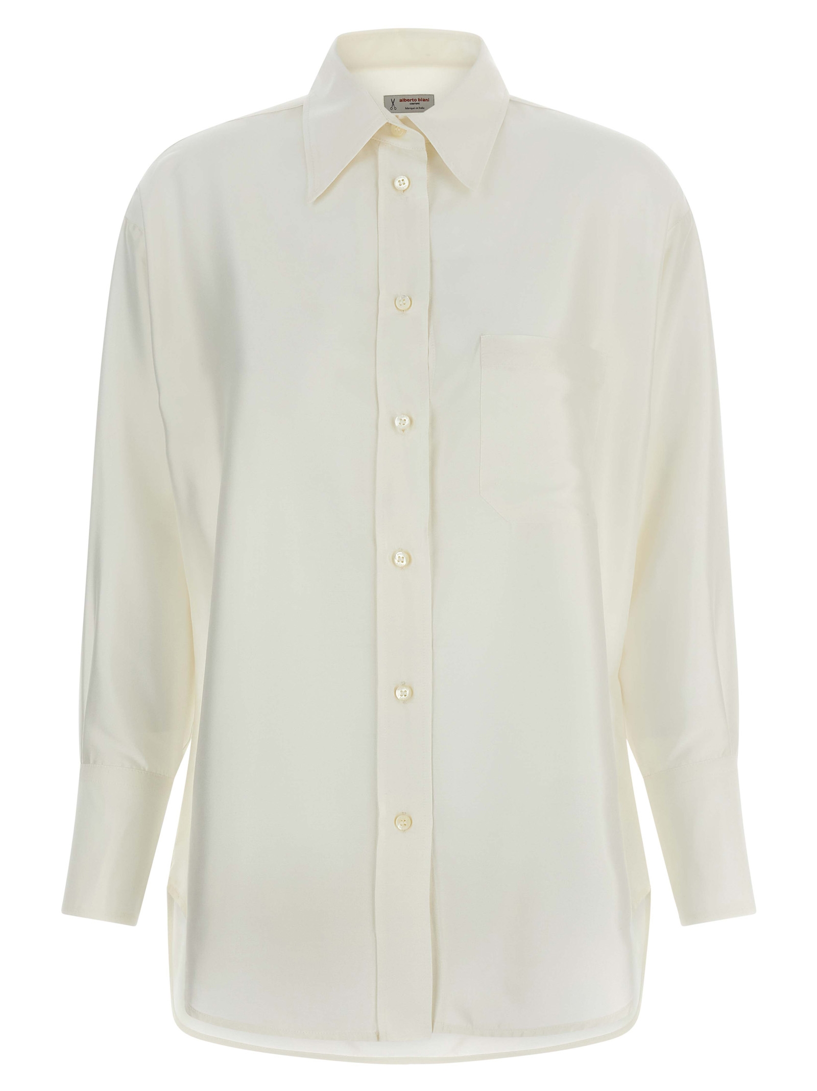 White Silk Blouse