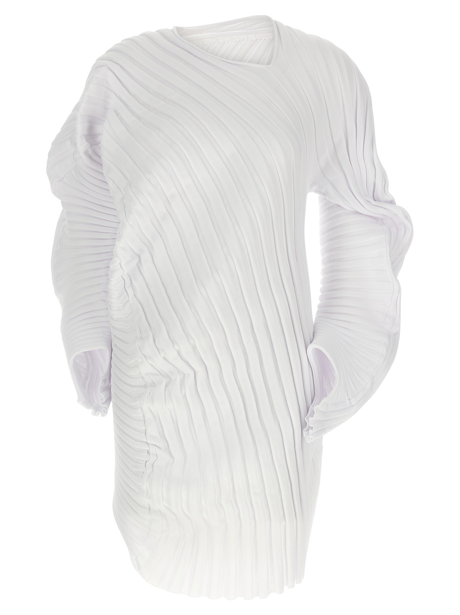 White Polyester Casual Dress