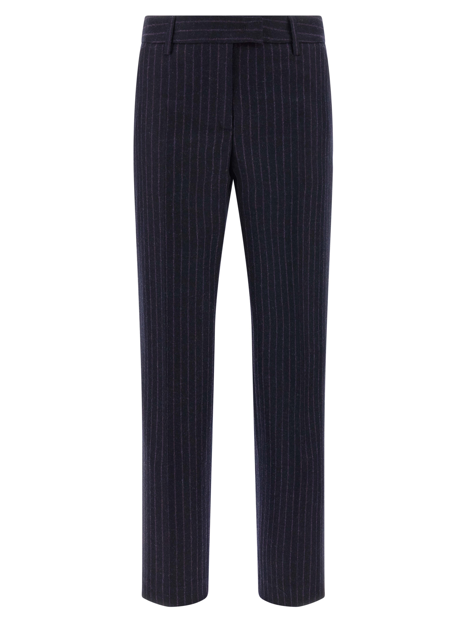 Blue Virgin Wool Dress Pants