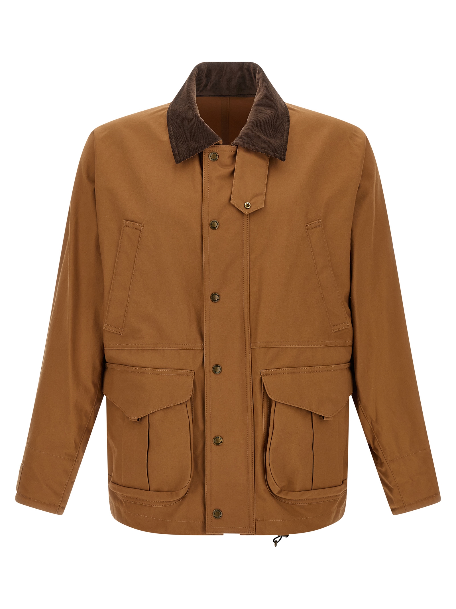 Brown Cotton Shell Jacket