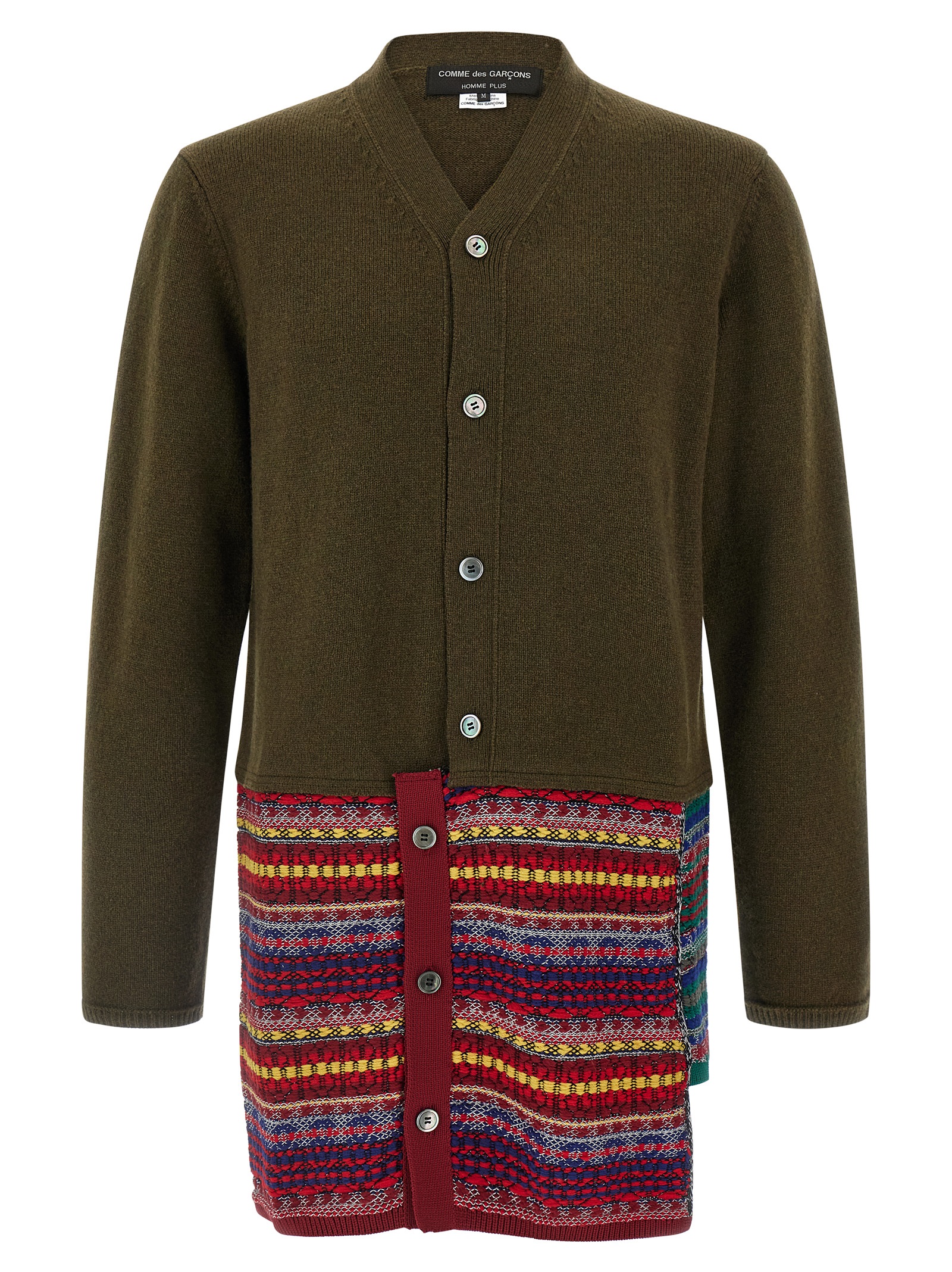 Bicolor Wool Cardigan