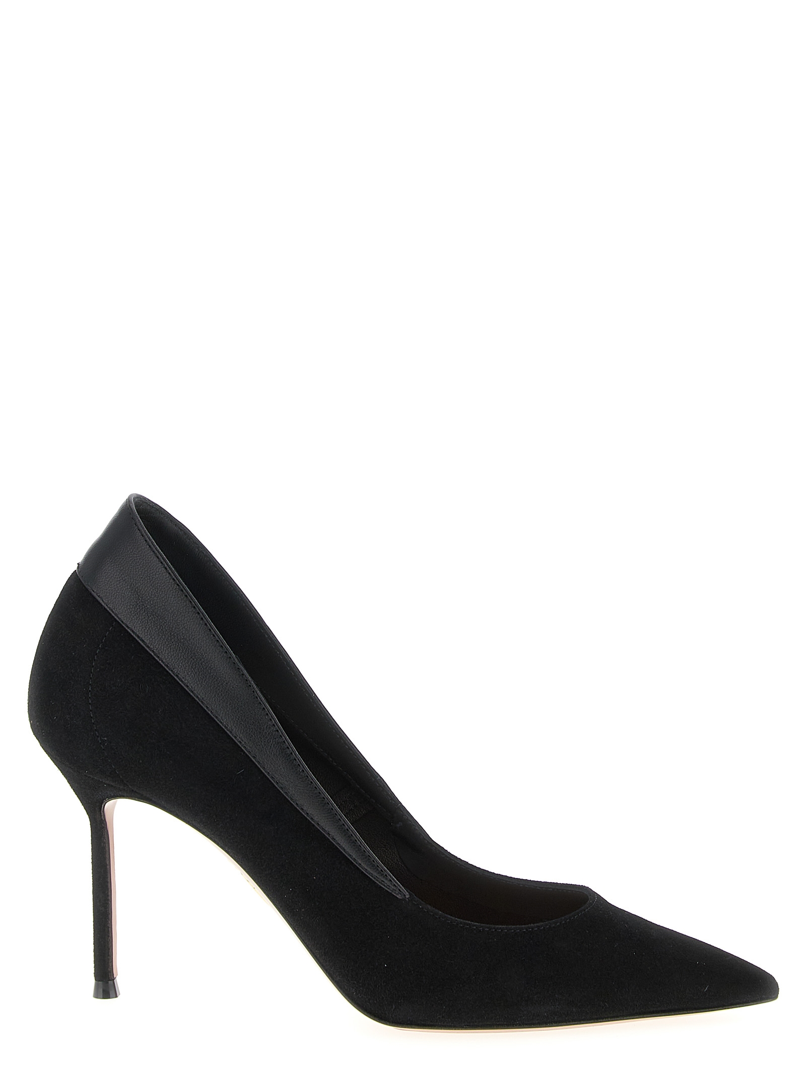 Black Goatskin High Heel Pumps