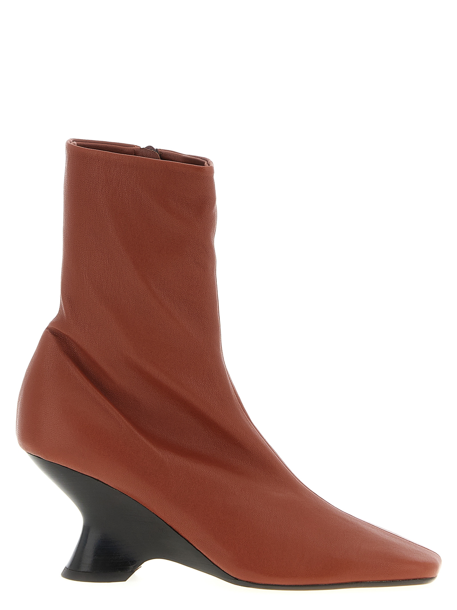 Dries Van Noten Brown Calfskin Ankle Boots - Women