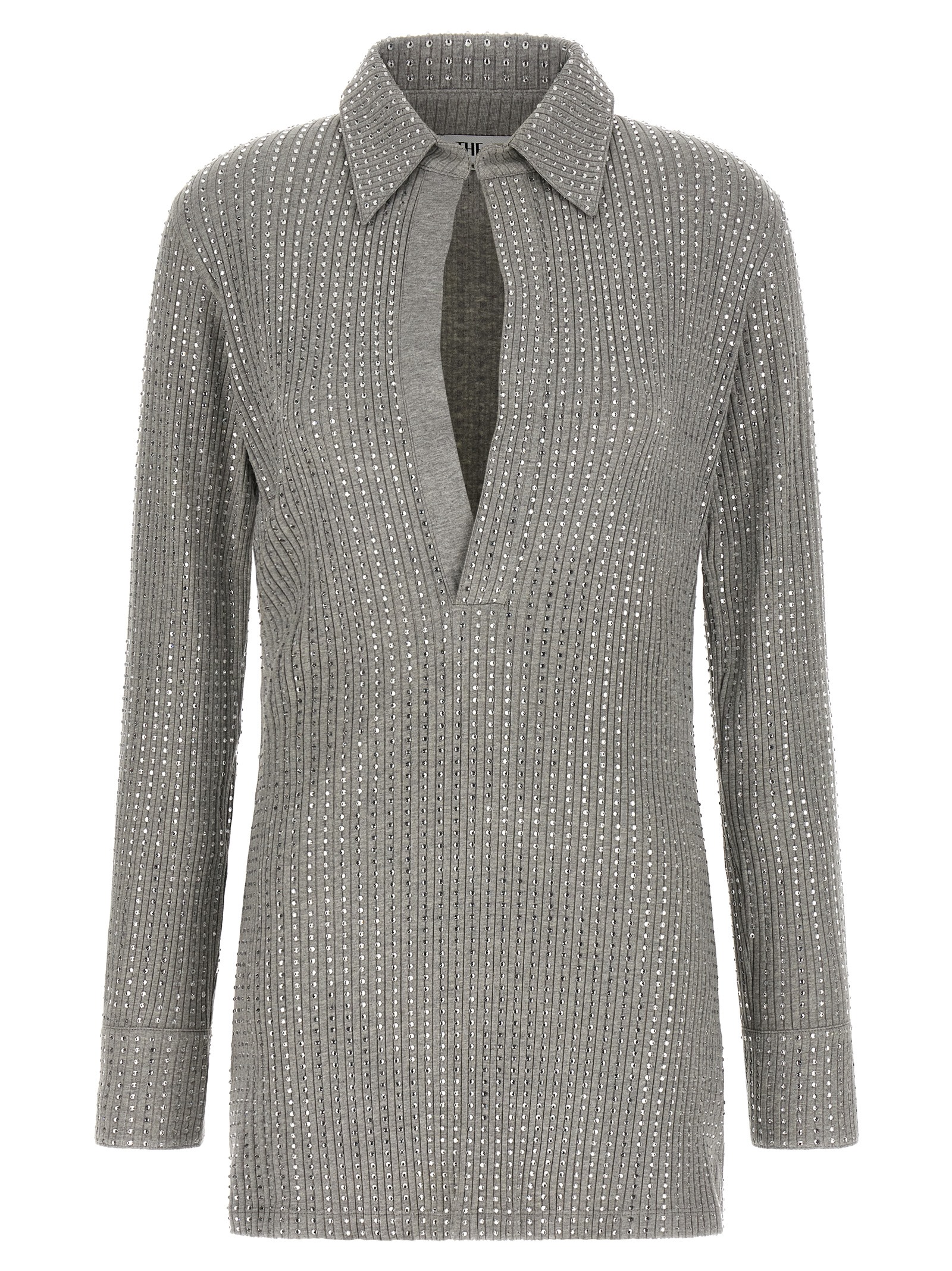 Gray Cotton Short Dress