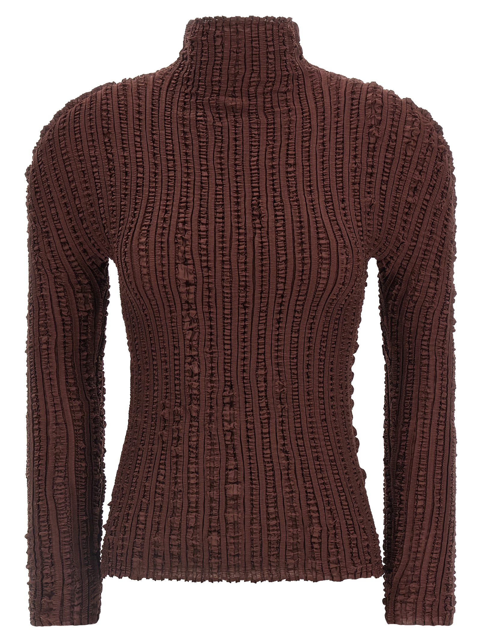 Brown Polyester Cardigan