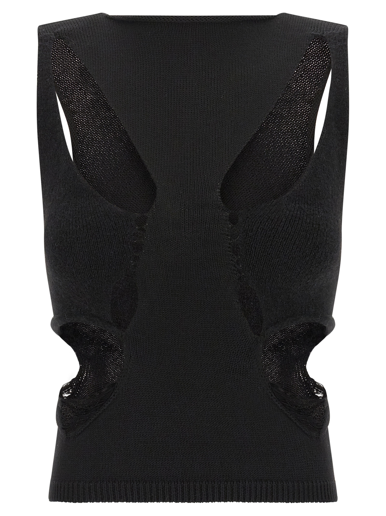 Black Wool Tank Tops