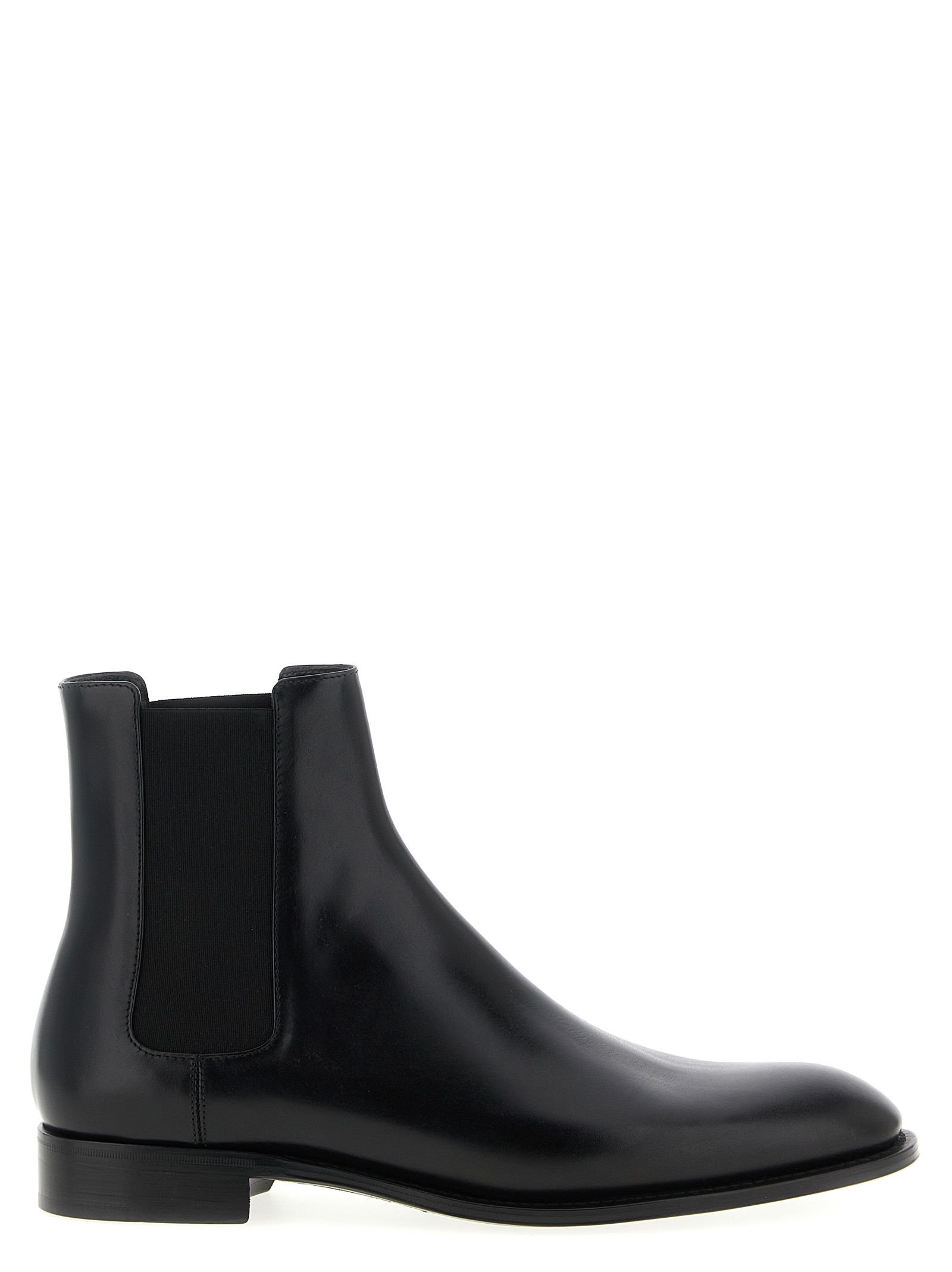 Saint Laurent Black Calfskin Chelsea Boots - Men
