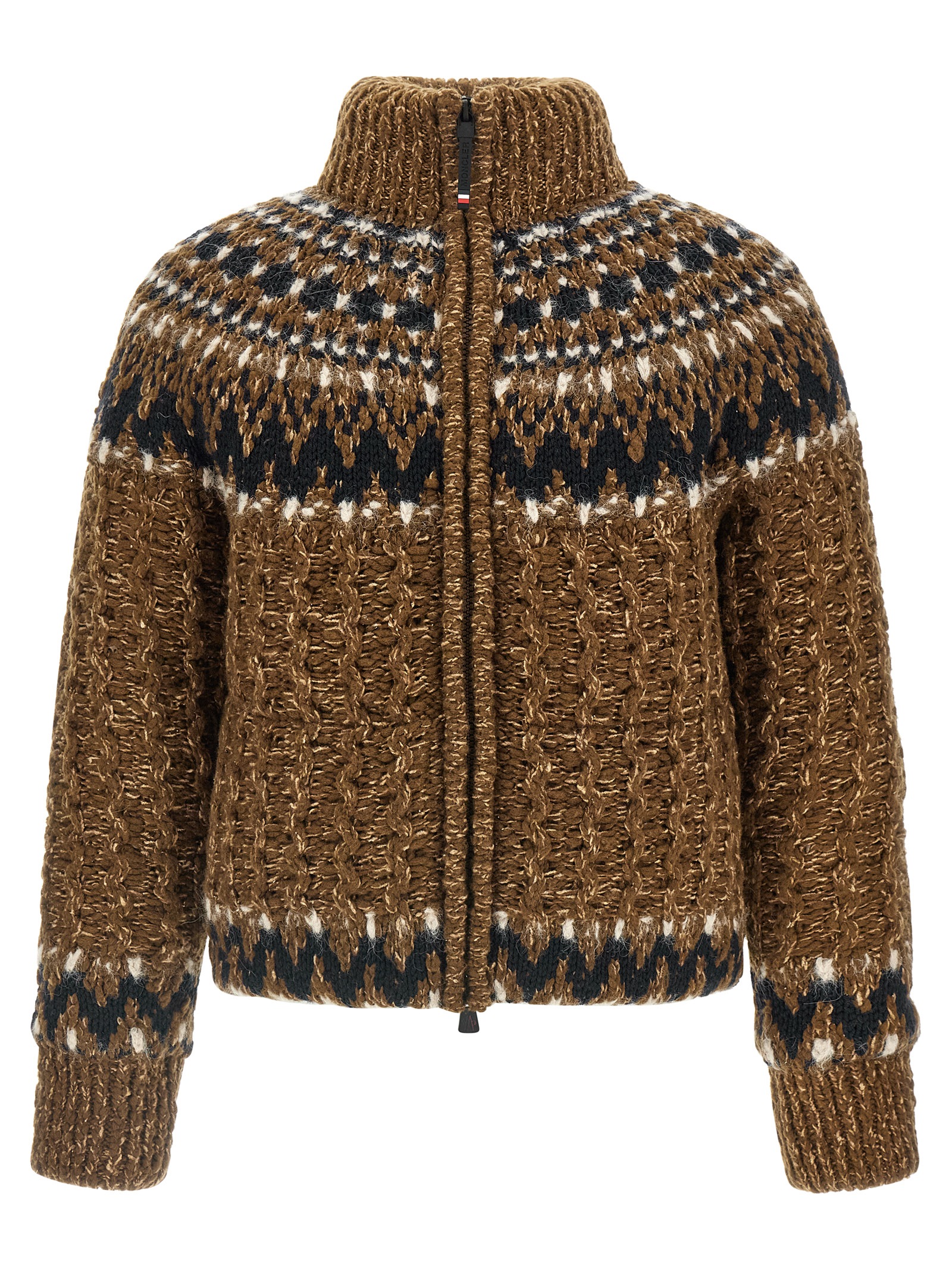 Brown Wool Full-Length Jacket