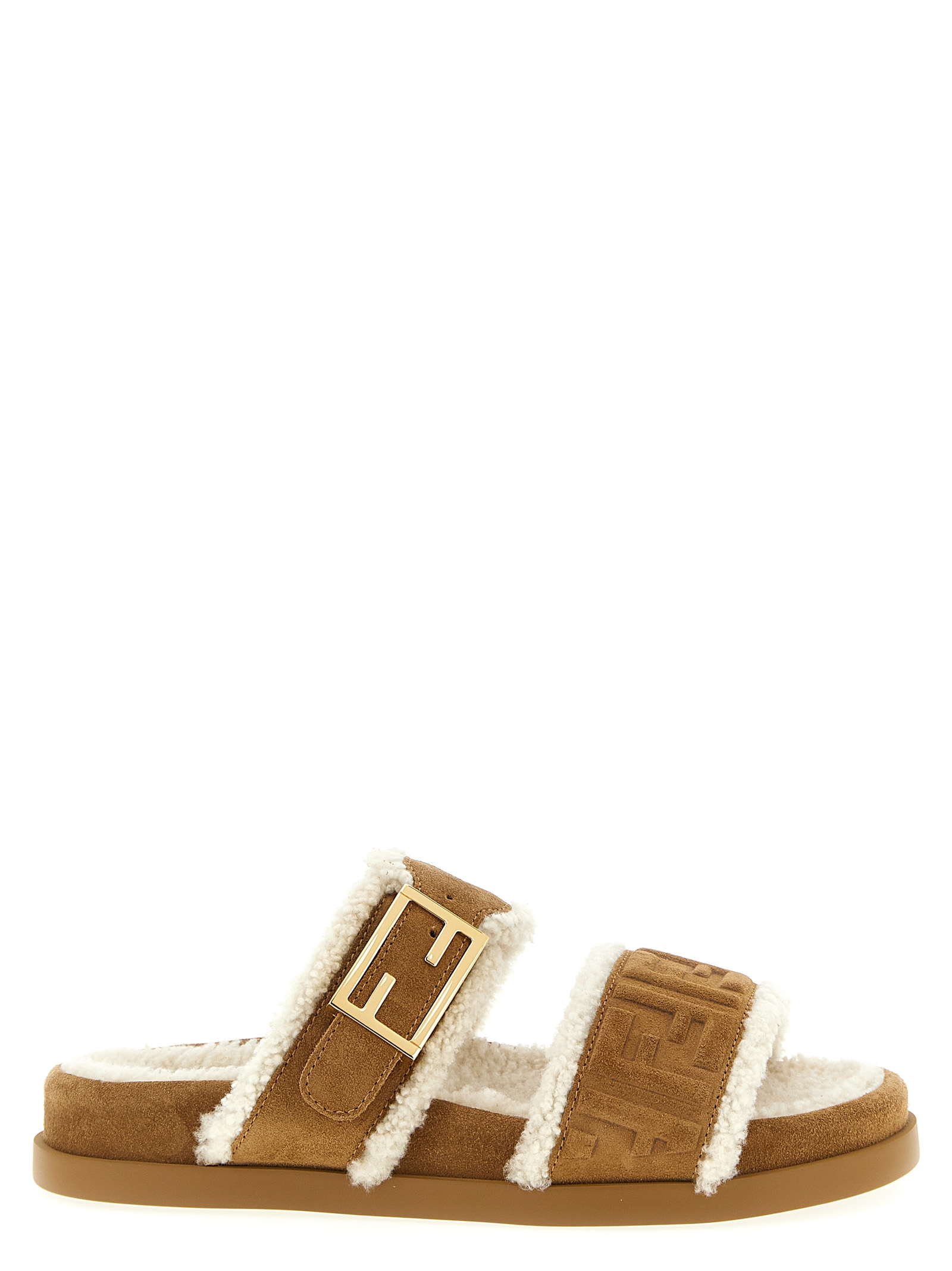 Beige Calfskin Slides