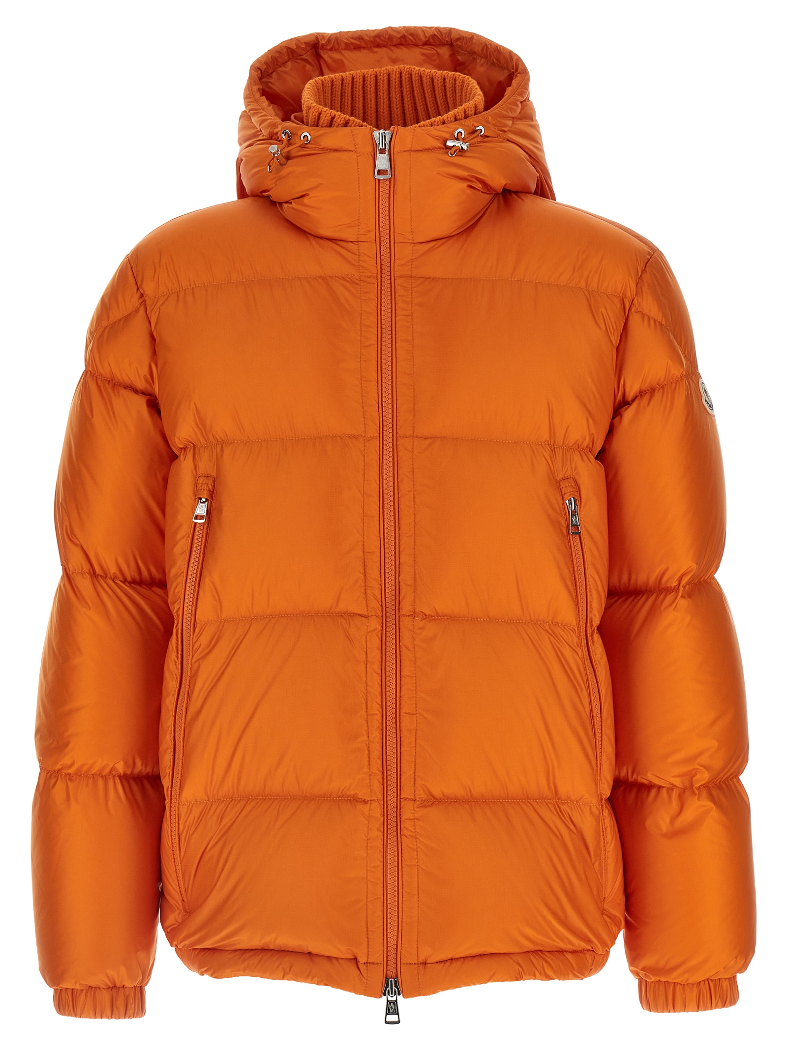 Orange Polyamide Full-Length Jacket