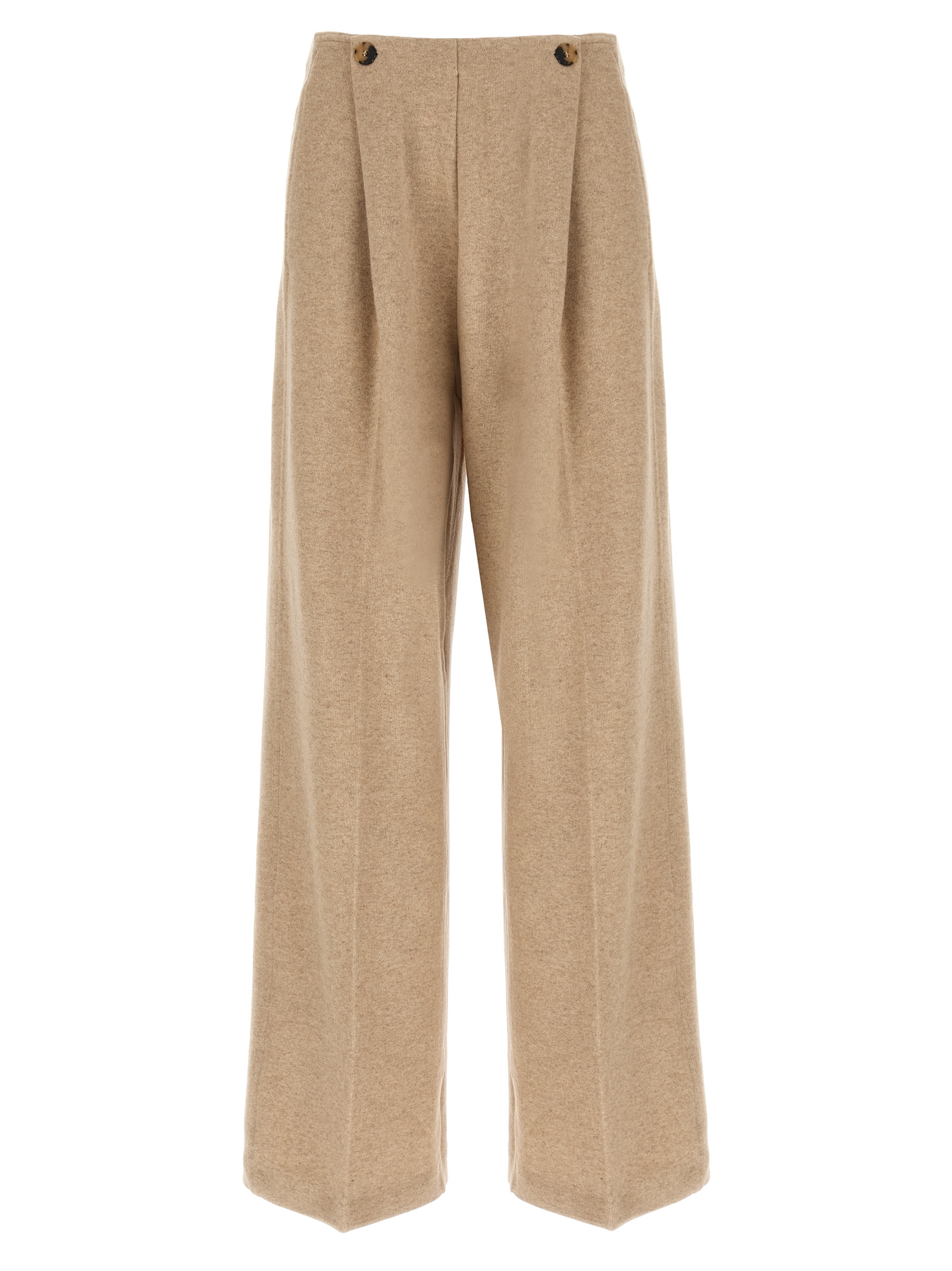 Beige Cashmere Casual Pants