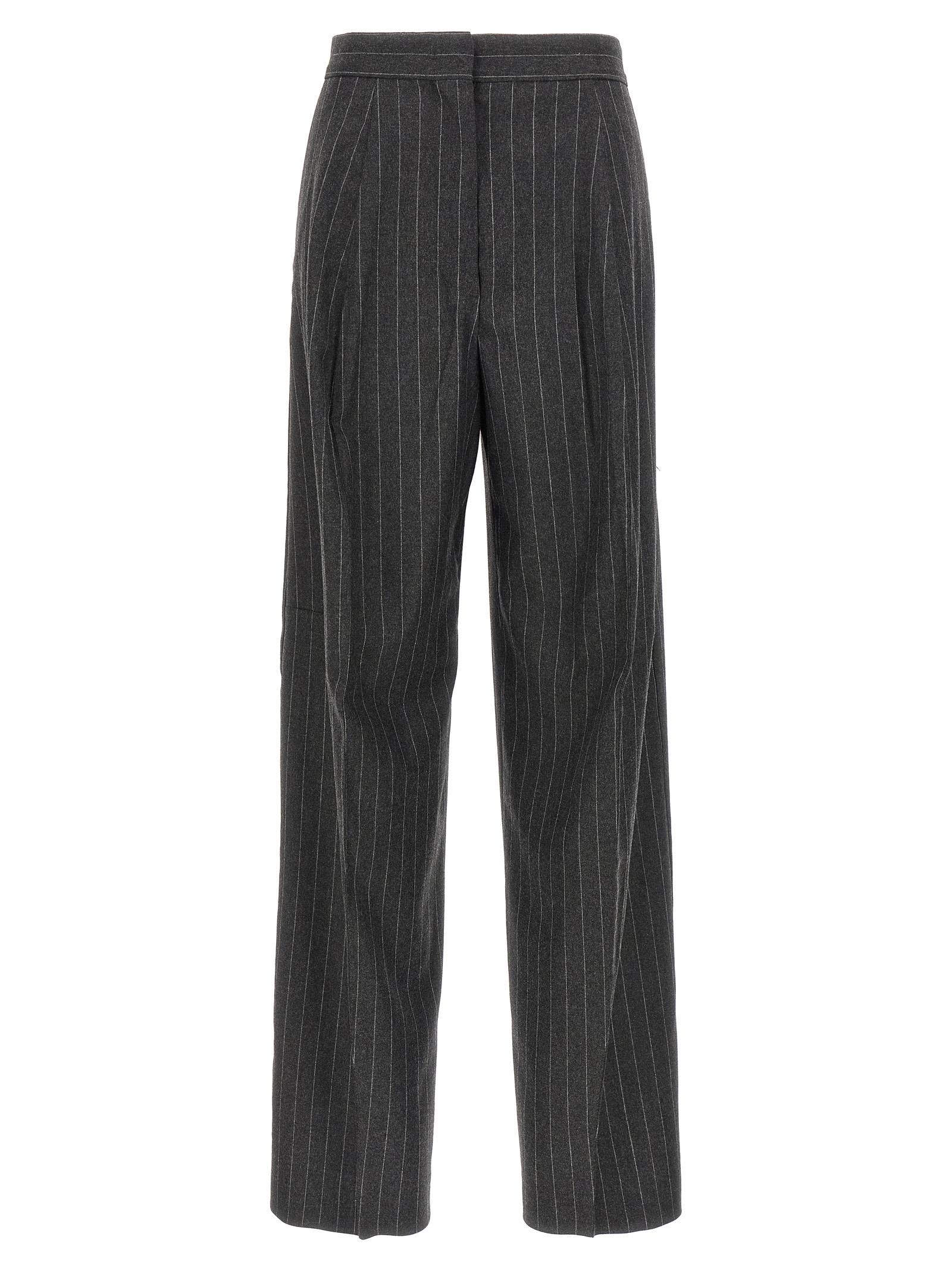 Gray Virgin Wool Dress Pants