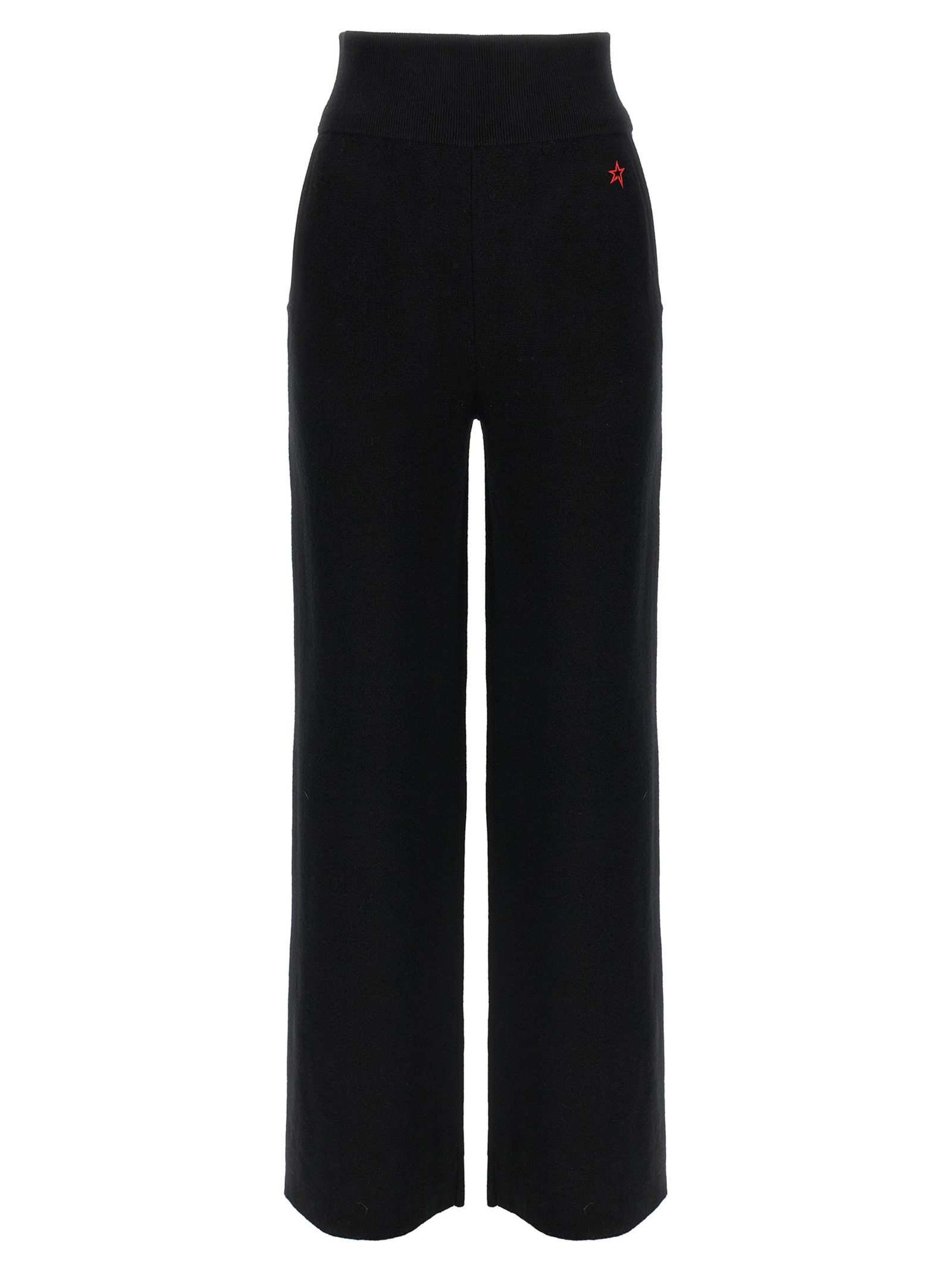 Black Merino Wool Casual Pants