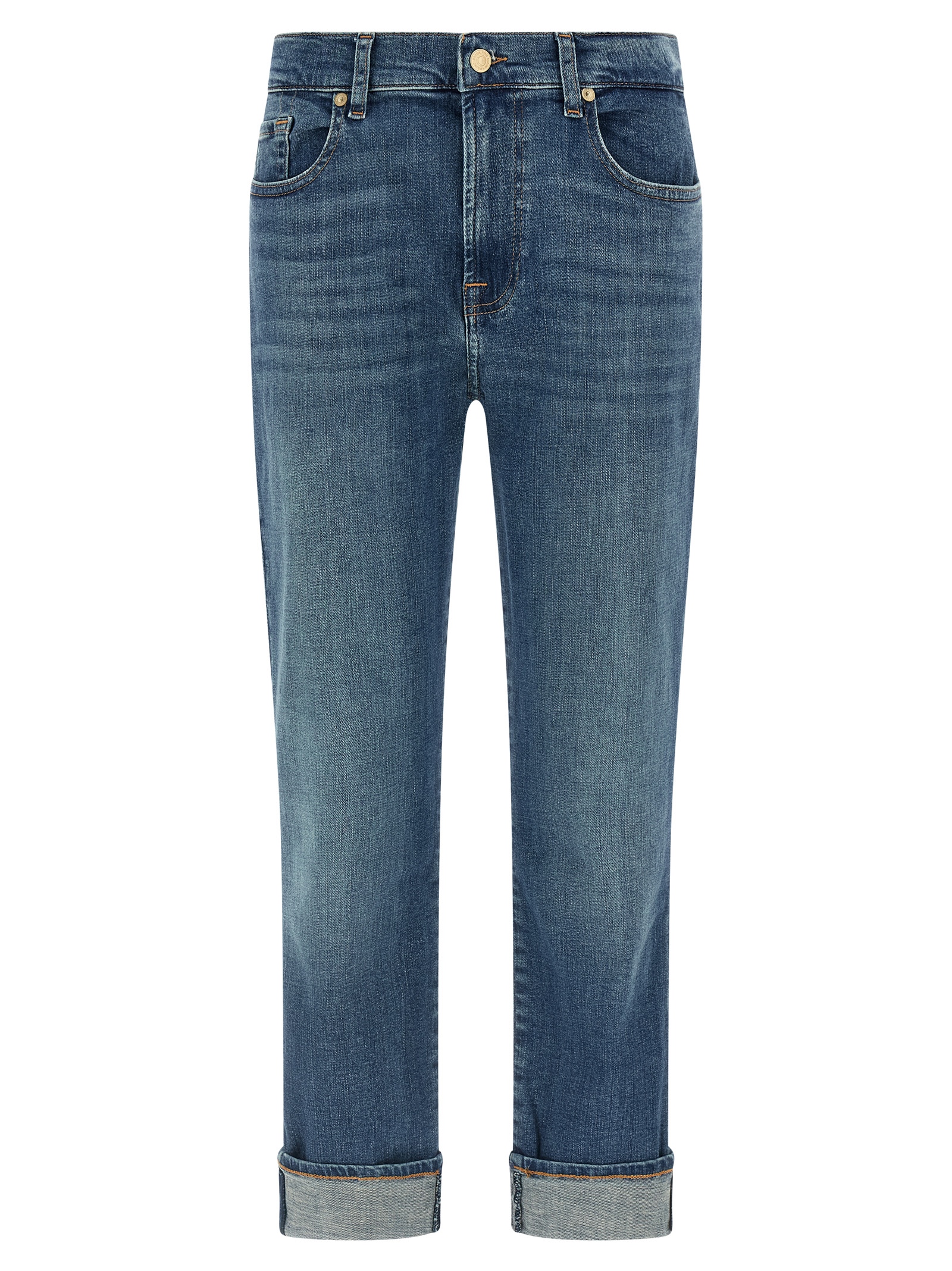 Blue Cotton Relaxed Fit Jeans