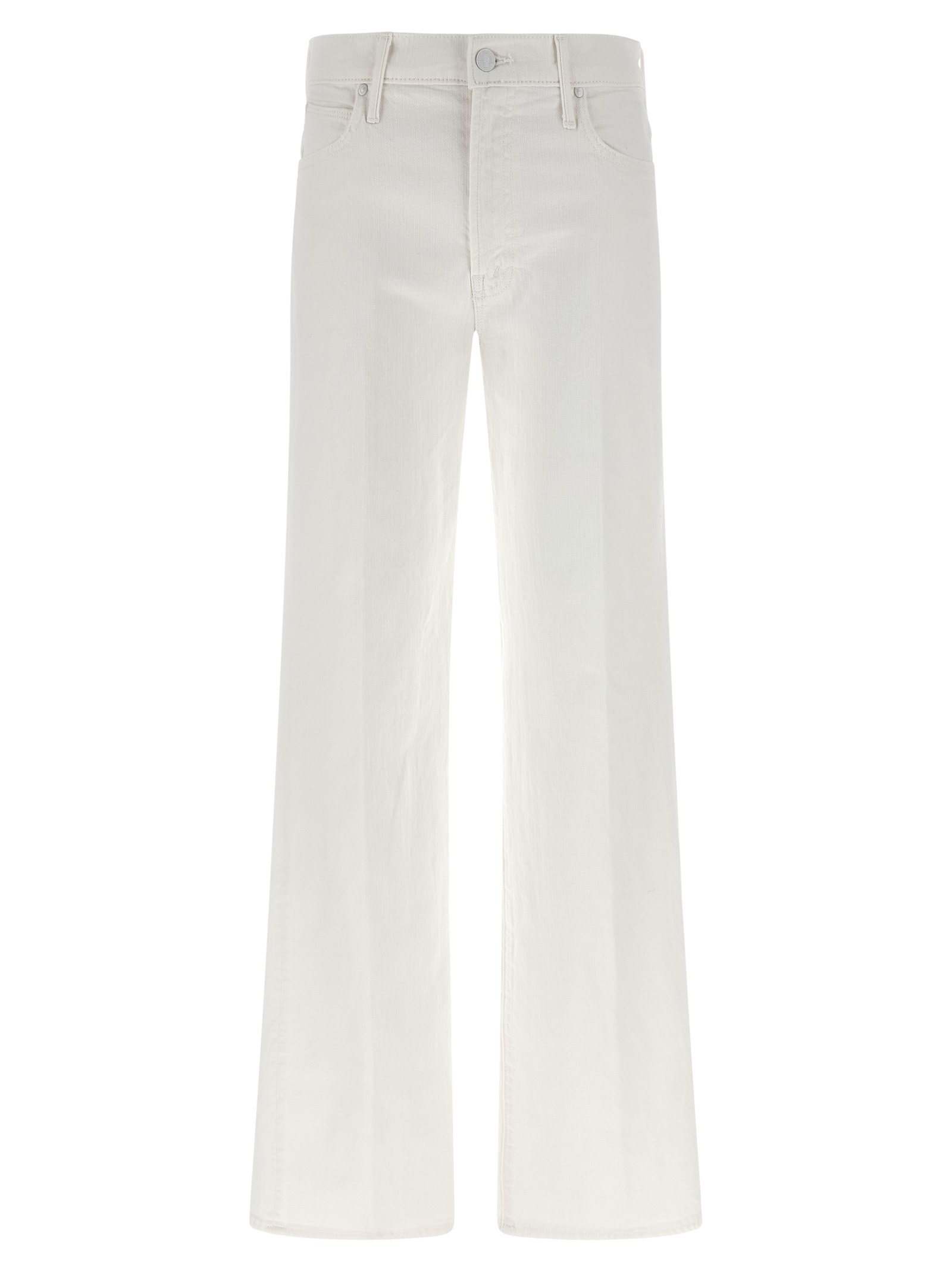 White Cotton Flared Jeans