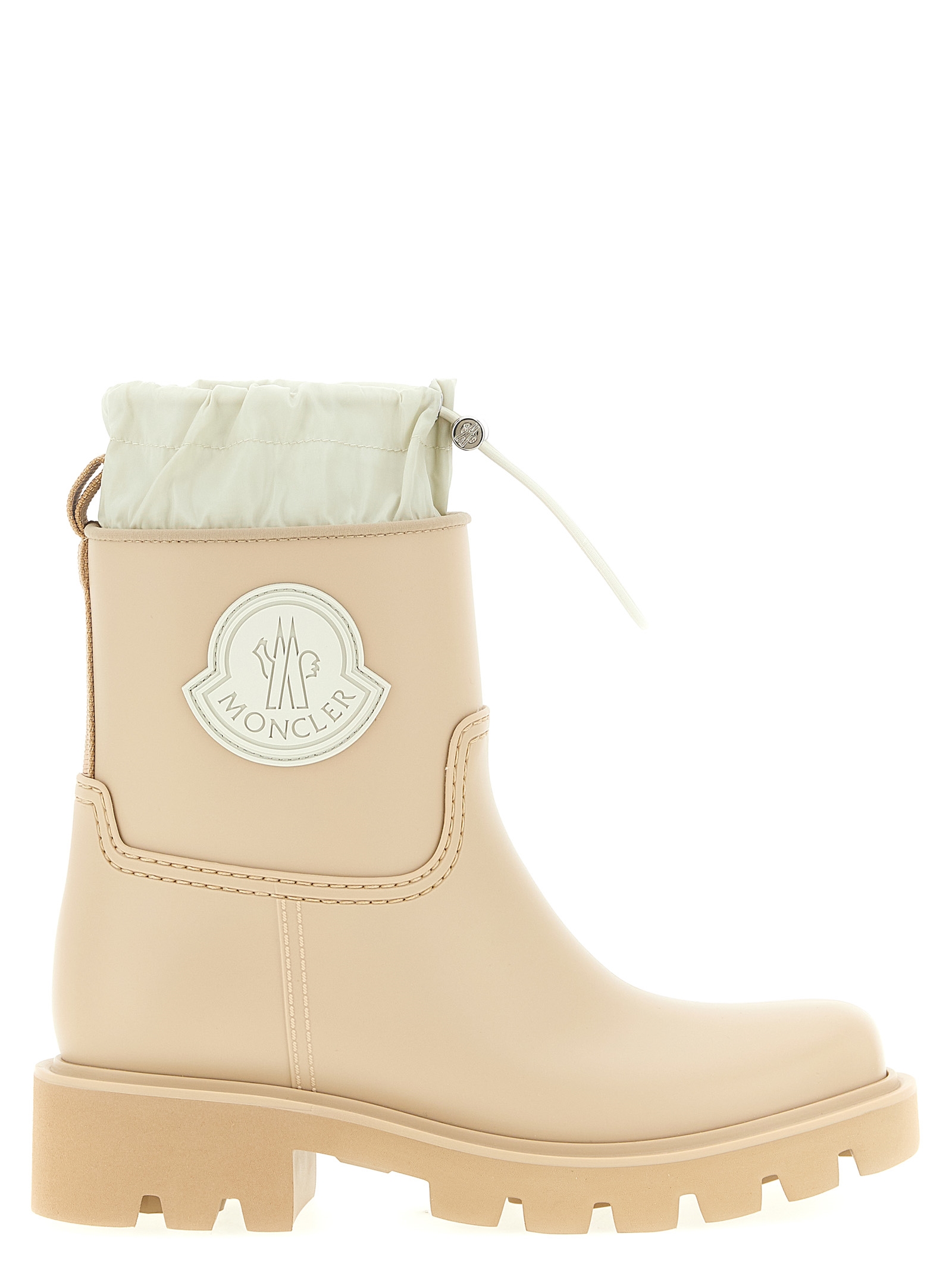 Moncler Beige Pvc Ankle Boots - Women