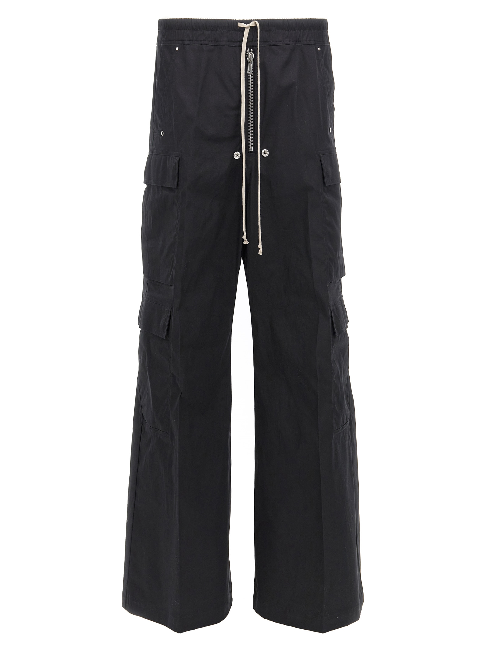Black Cotton Cargo Pants