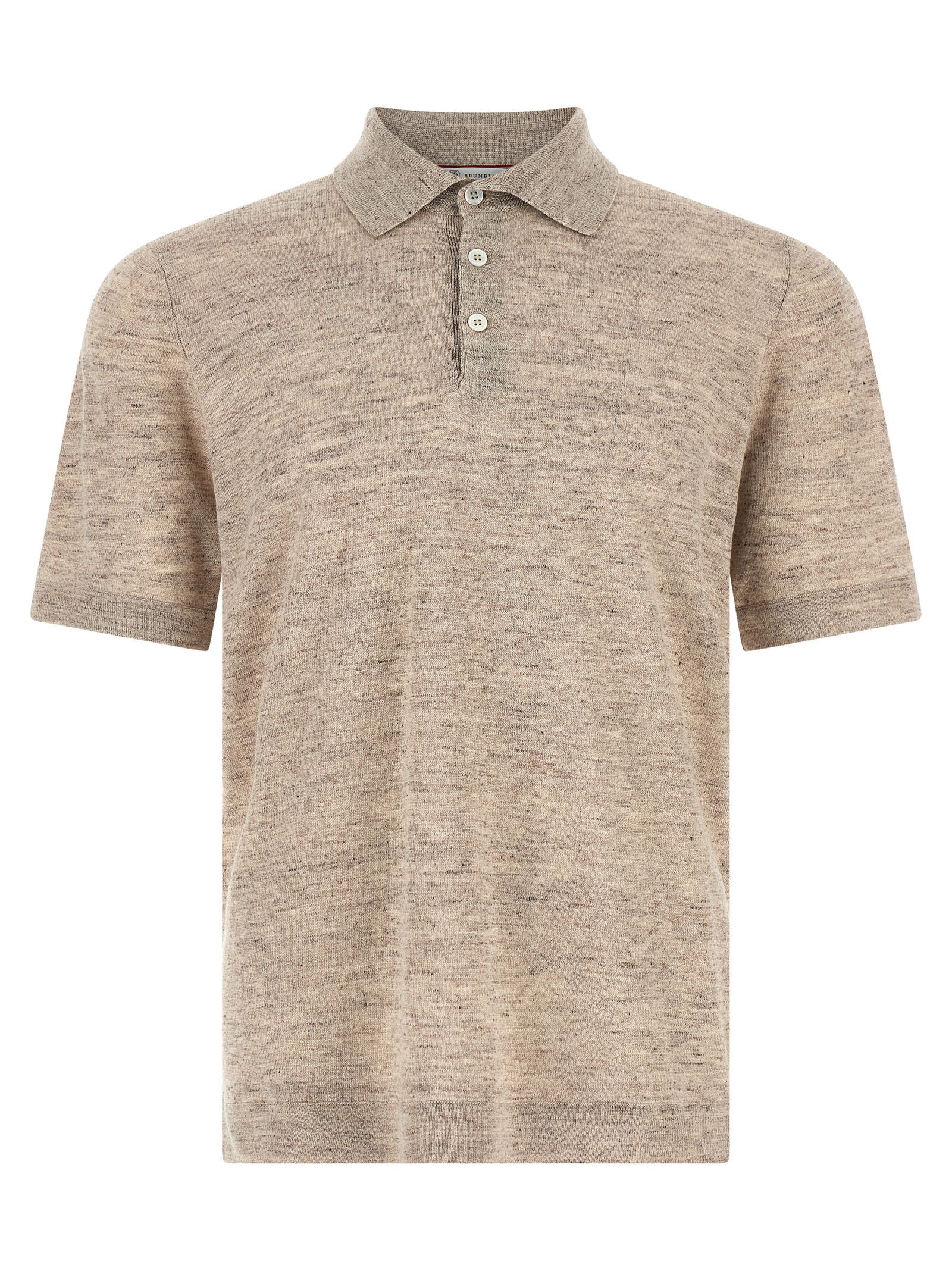 Beige Linen Polo Shirt