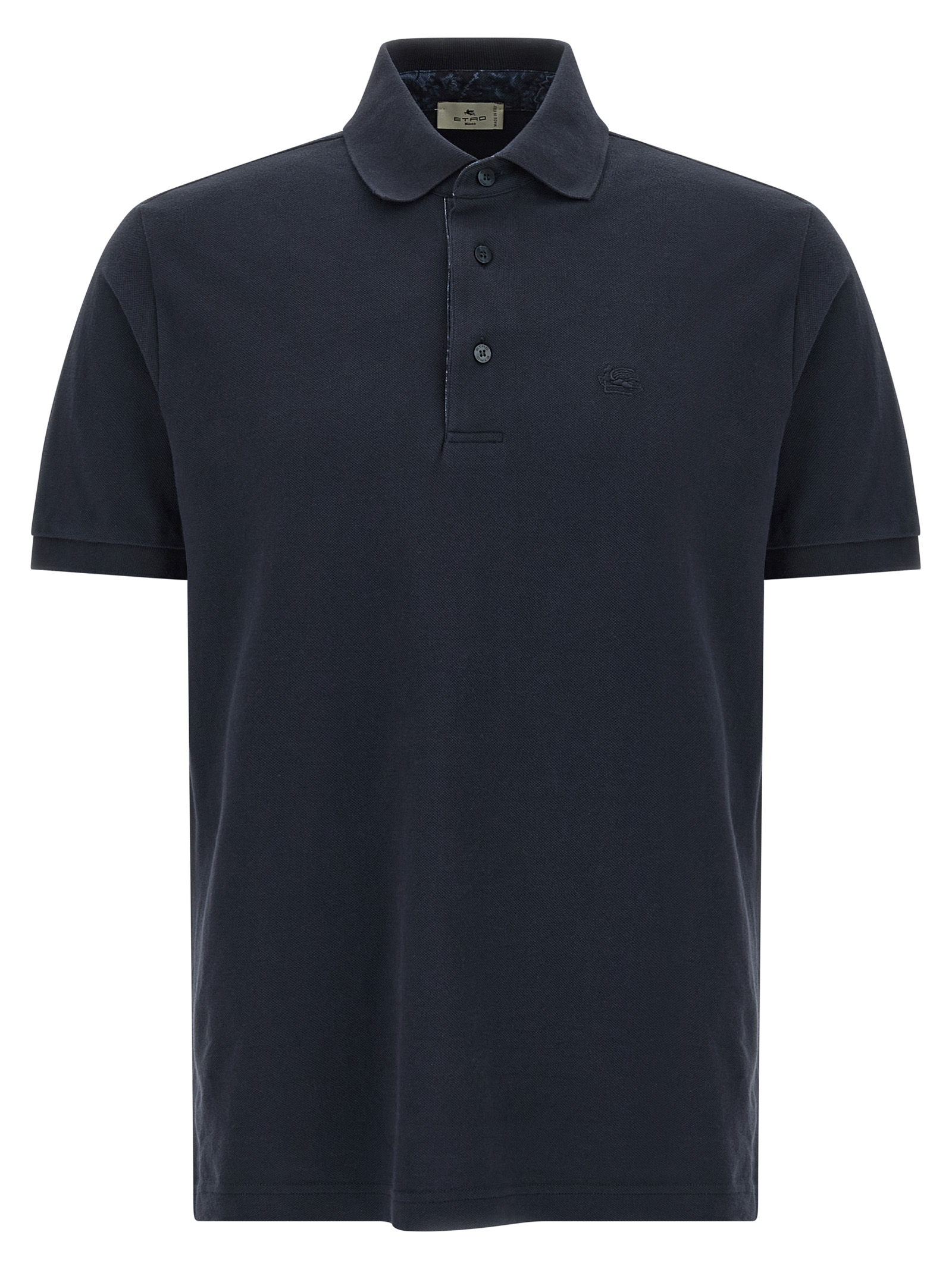 Blue Cotton Polo Shirt