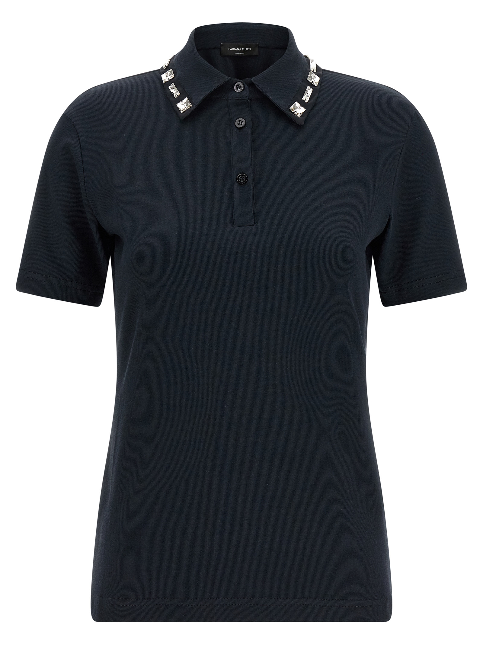 Blue Cotton Polo Shirt
