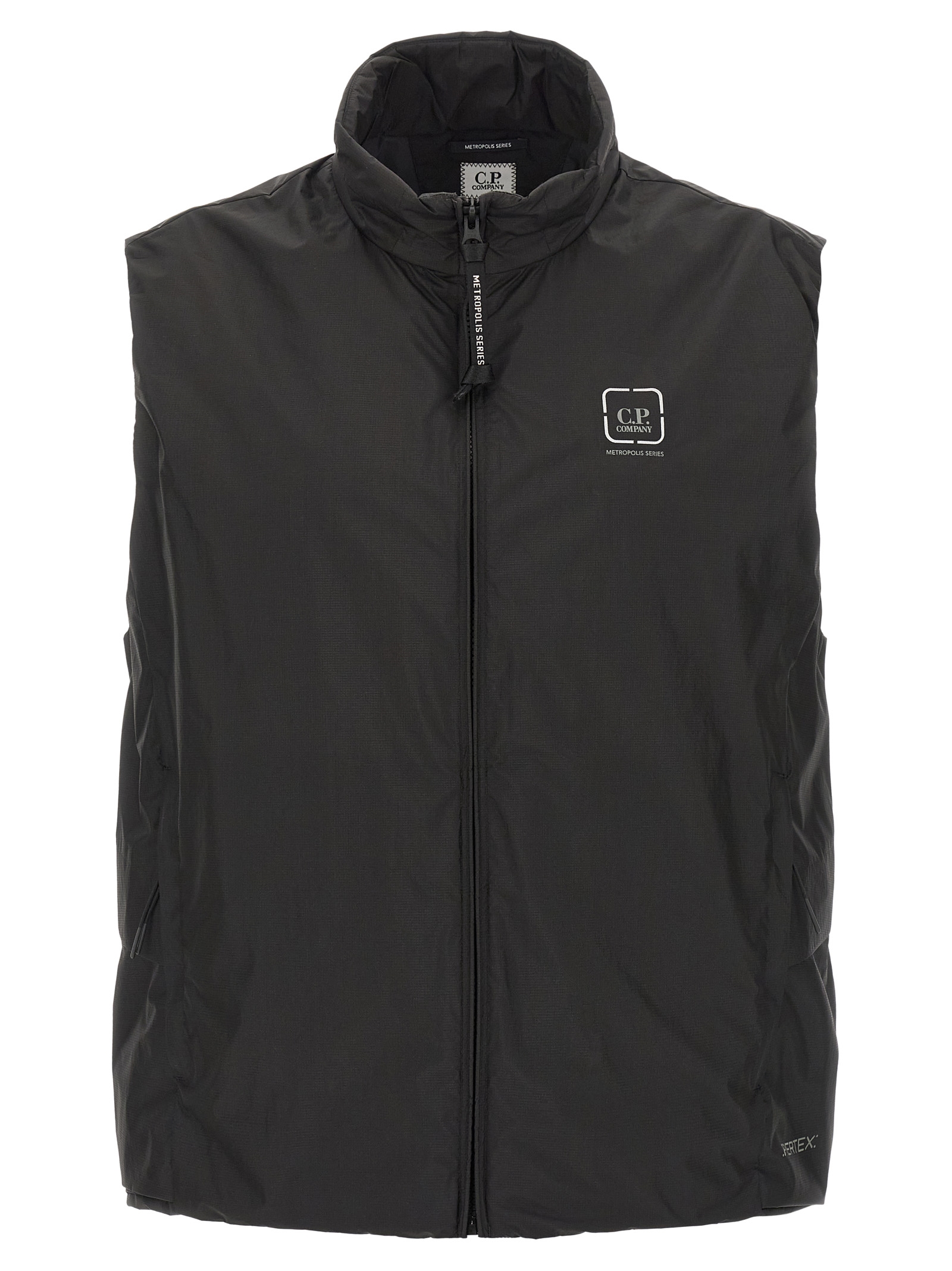 Black Polyamide Sleeveless Jacket