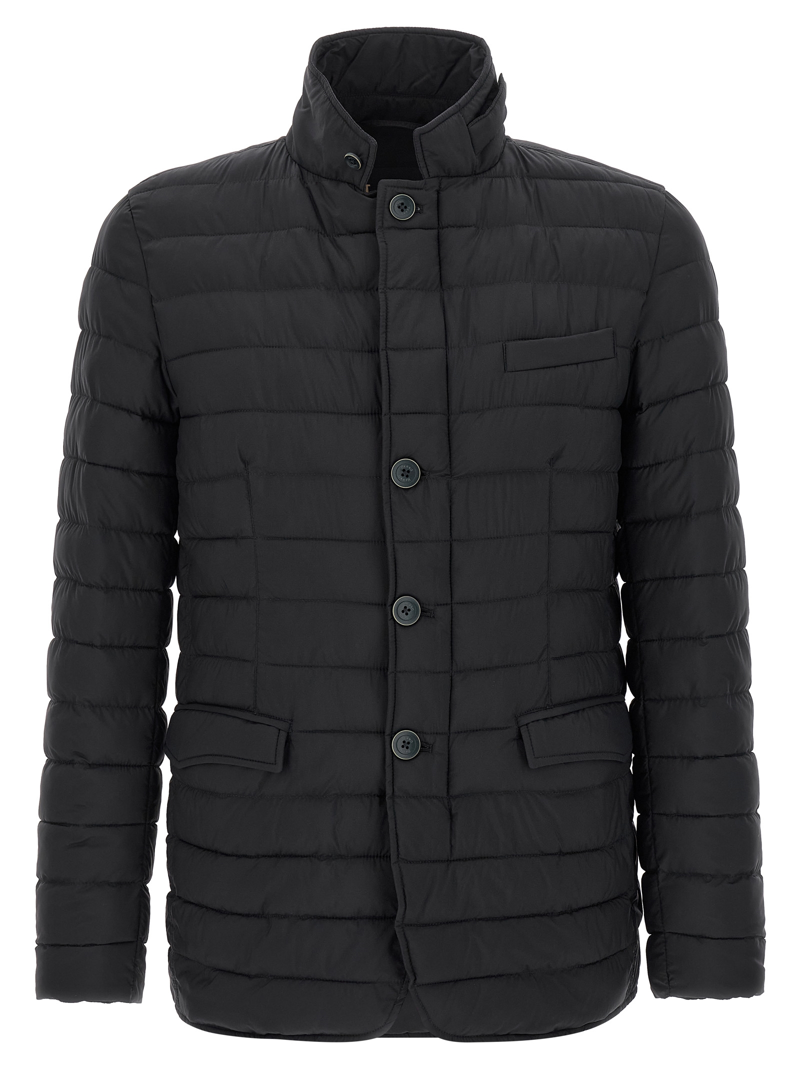 Blue Polyamide Full-Length Jacket