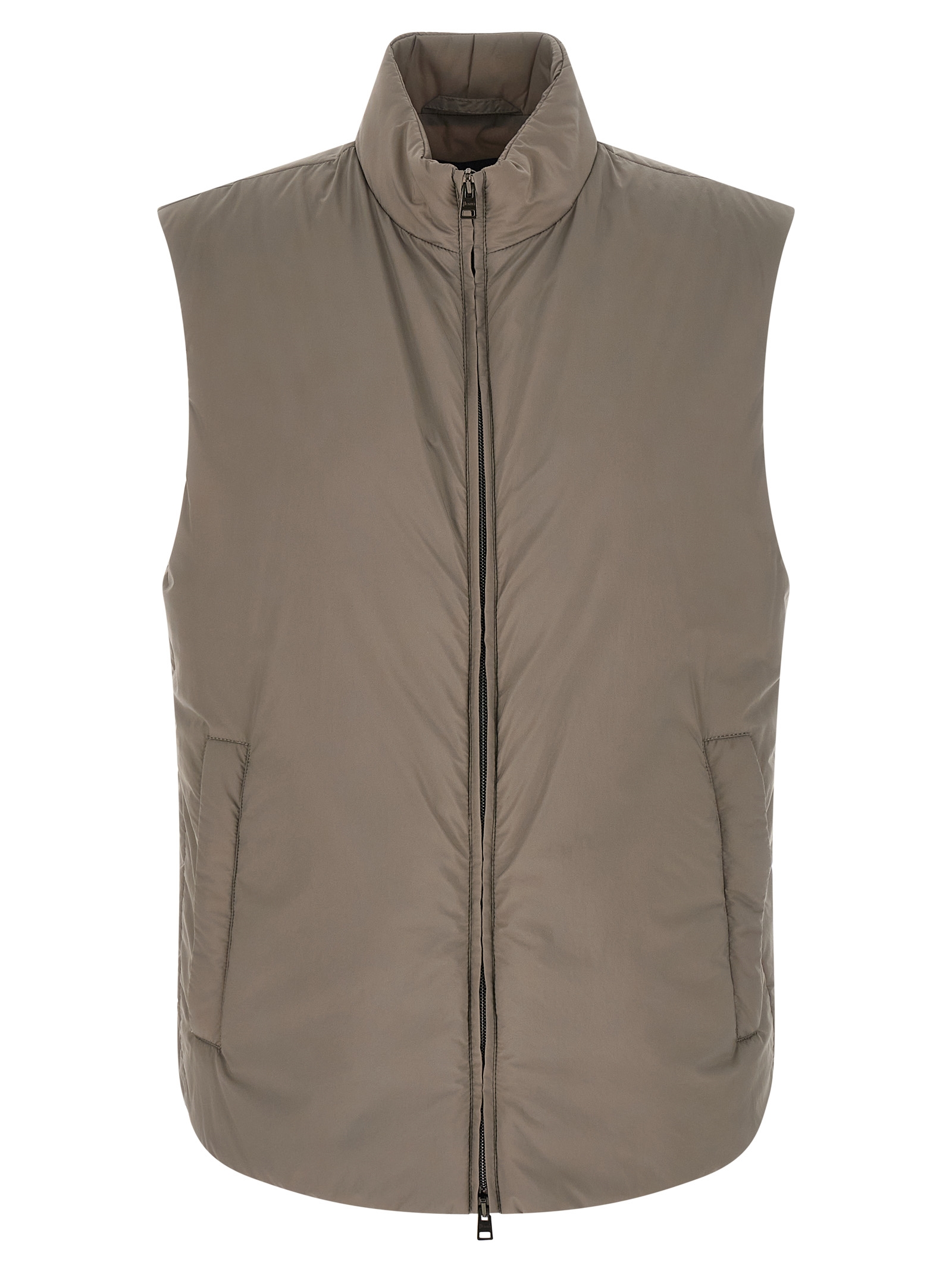 Gray Polyamide Sleeveless Jacket