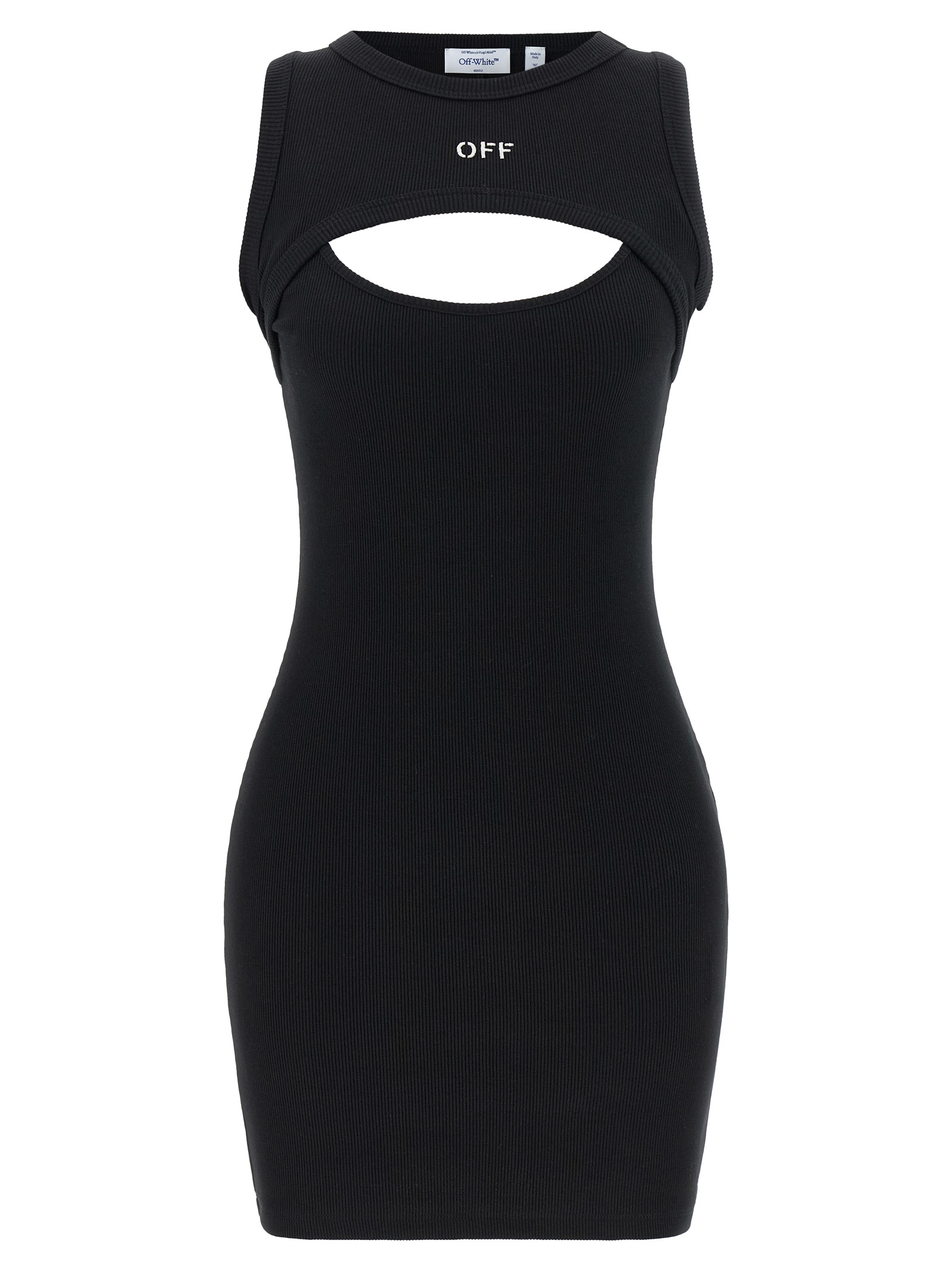 Bicolor Cotton Short Dress