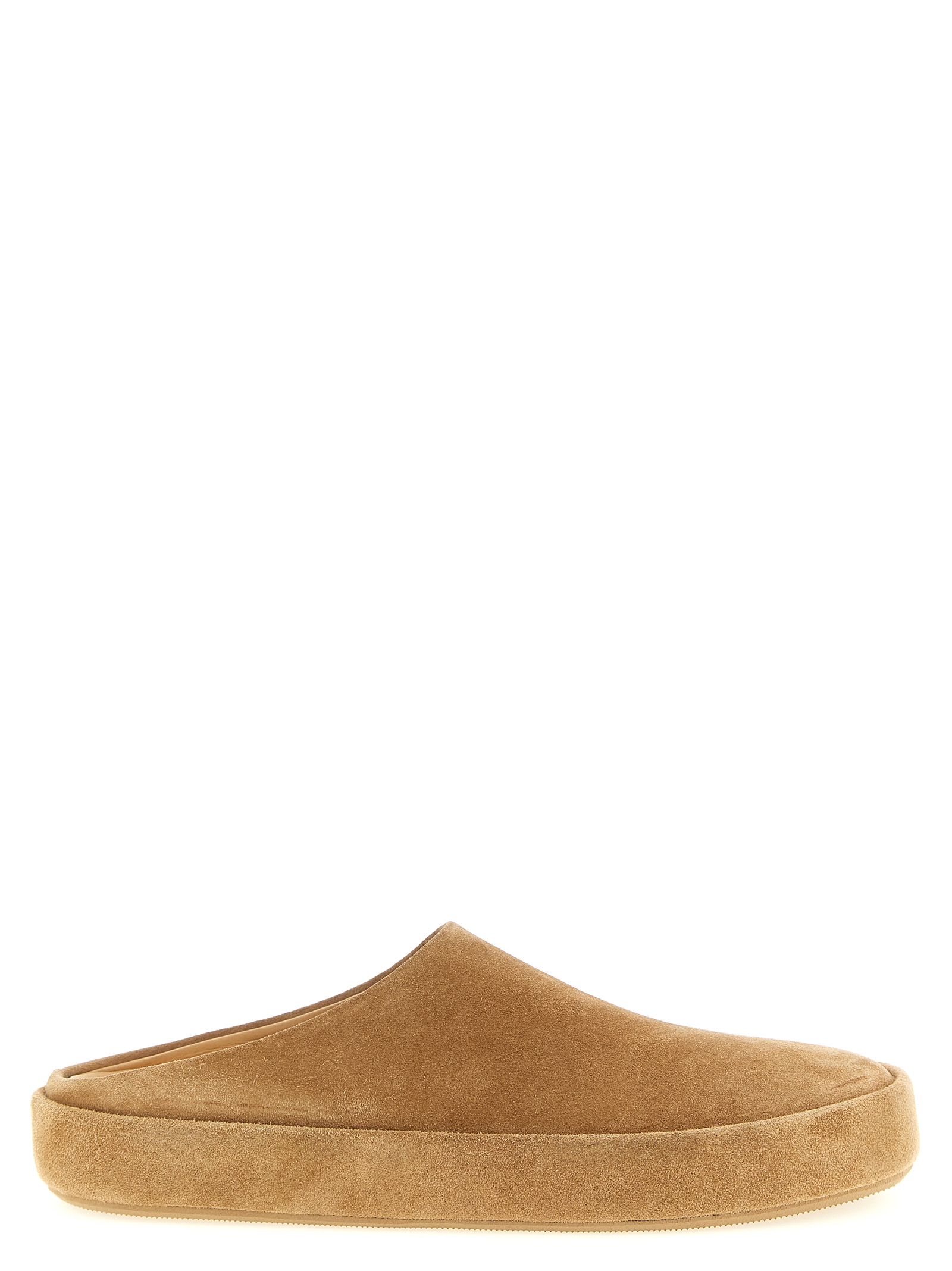 Beige Calfskin Mules